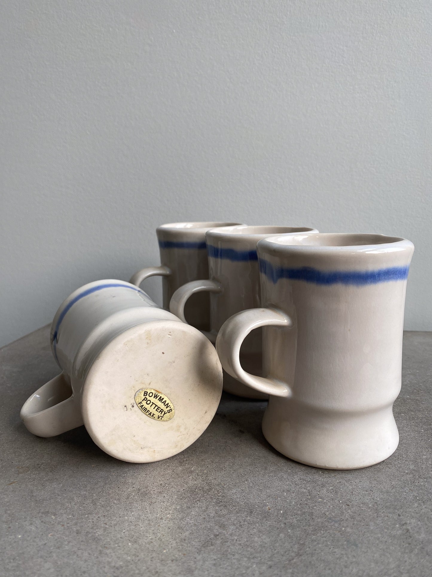 Bowman Pottery Mugs—Set of 4