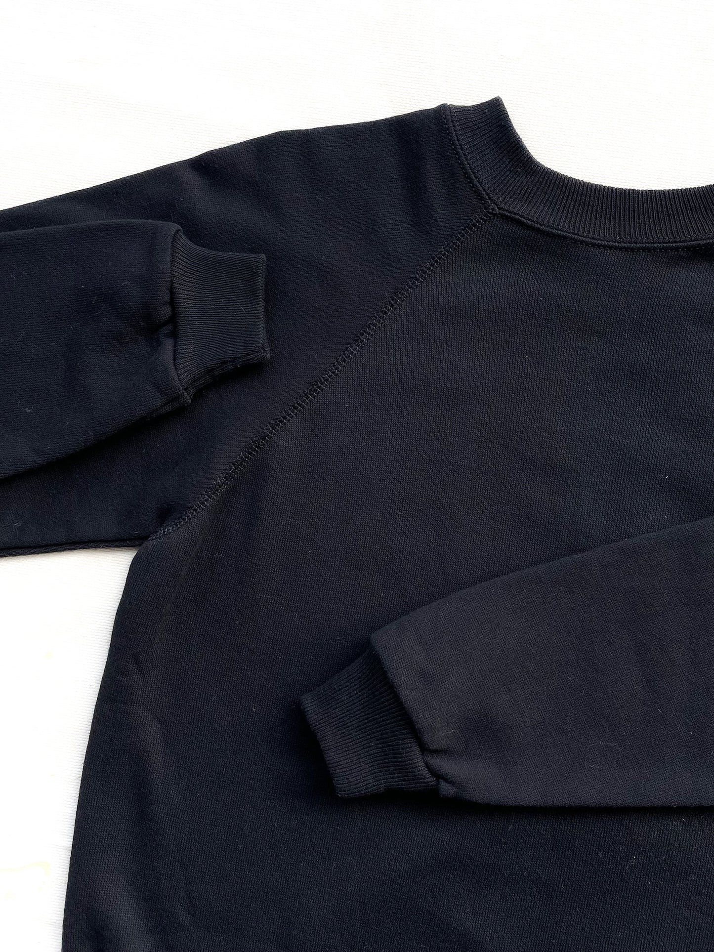 Blank Black Raglan Crewneck