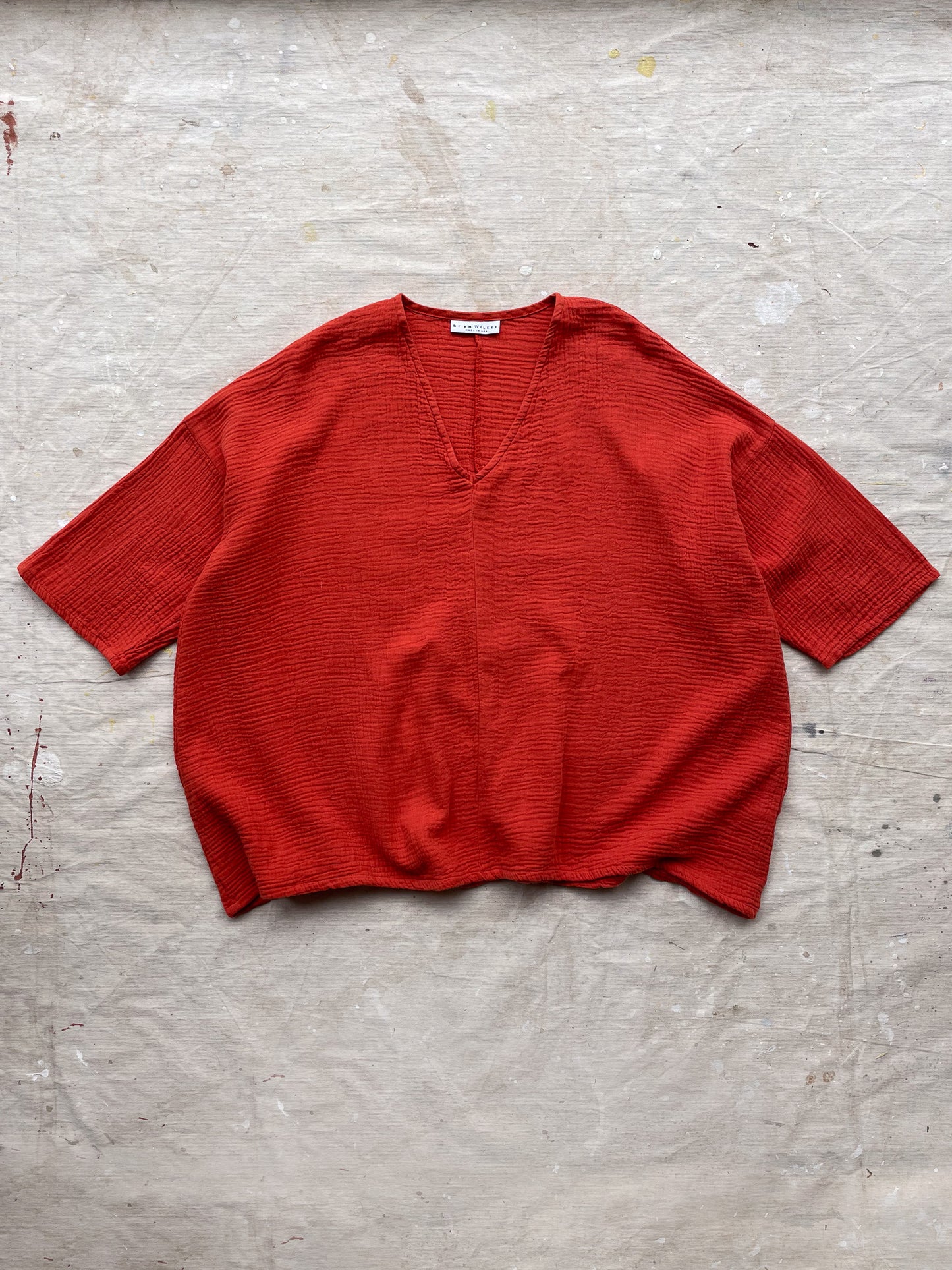 Oversized Linen V-Neck Shirt
