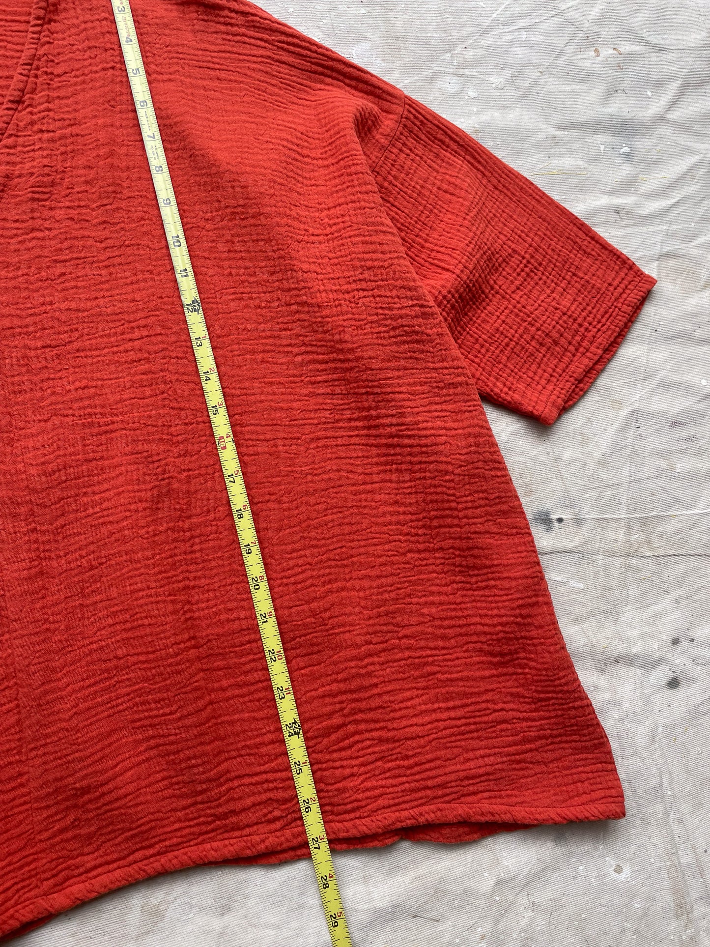 Oversized Linen V-Neck Shirt