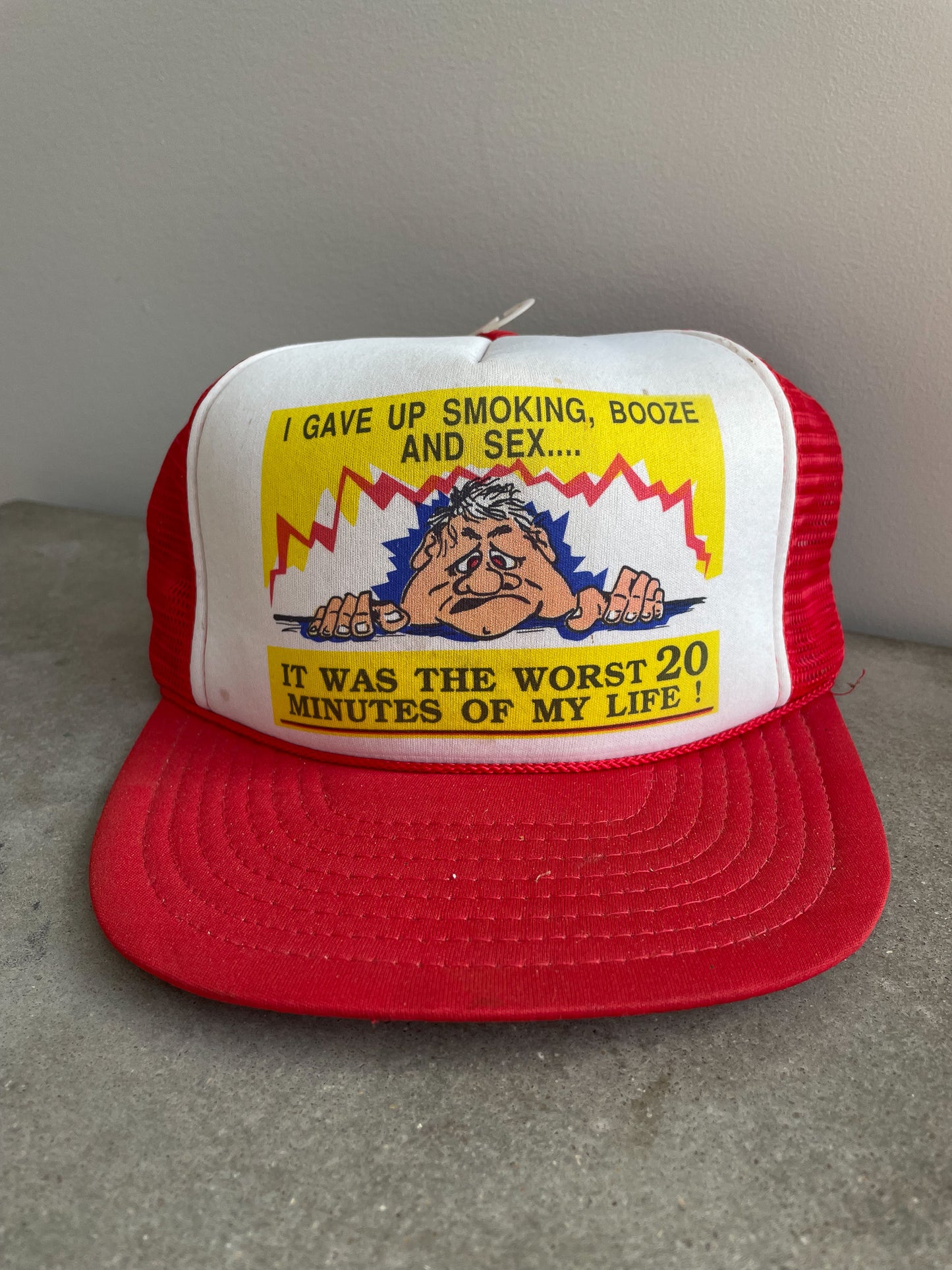 SMOKING, BOOZE & SEX MESHCAP TRUCKER HAT