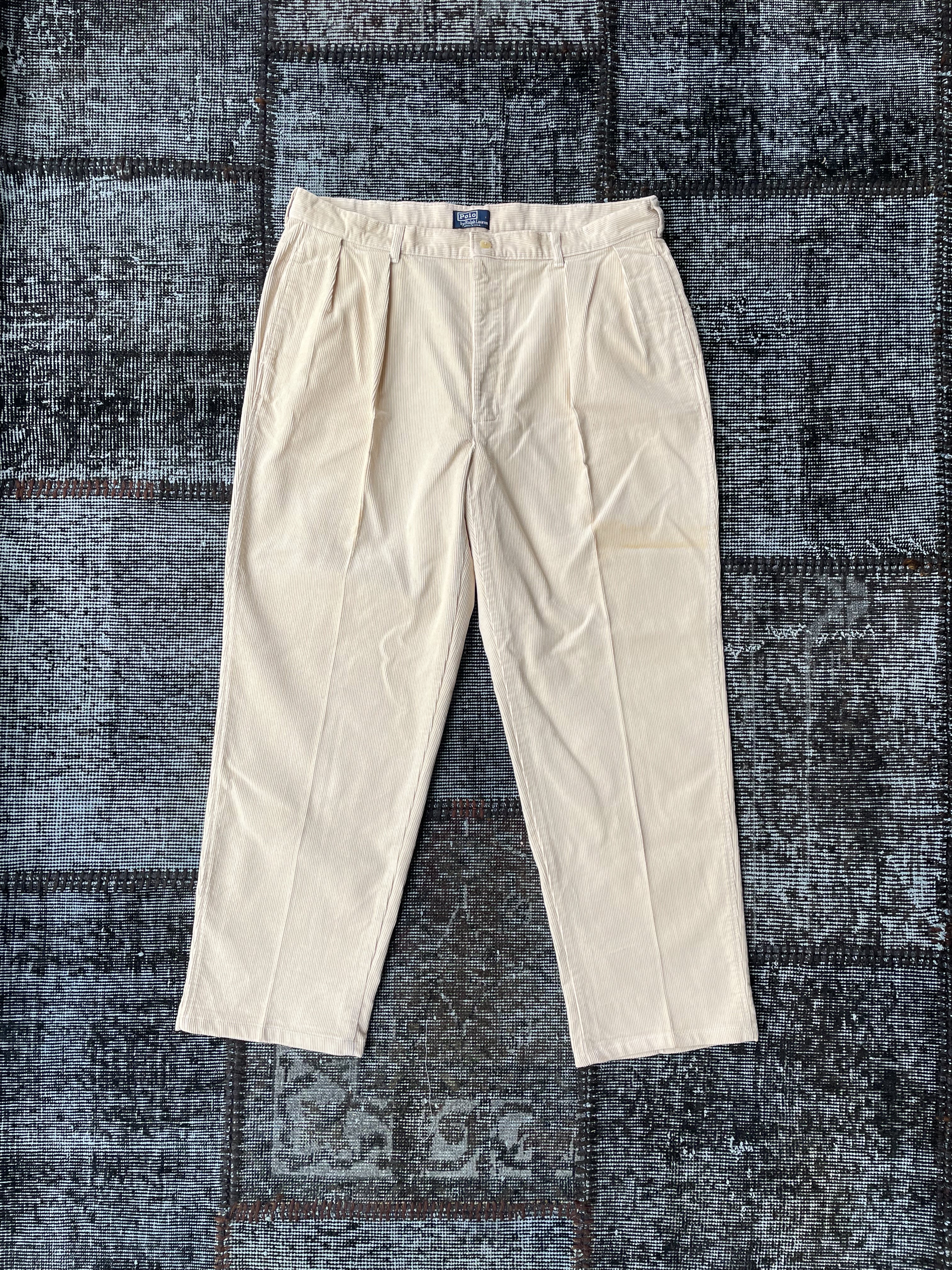 POLO RALPH LAUREN CORDUROY PANTS—CREAM [38X32