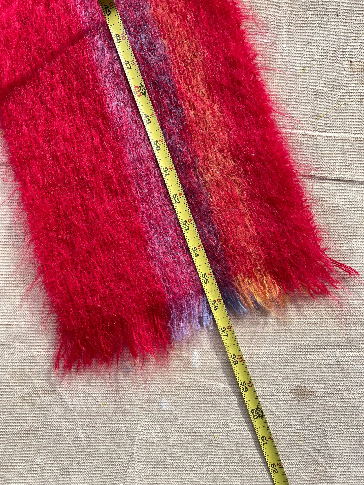 MOHAIR SCARF—RED