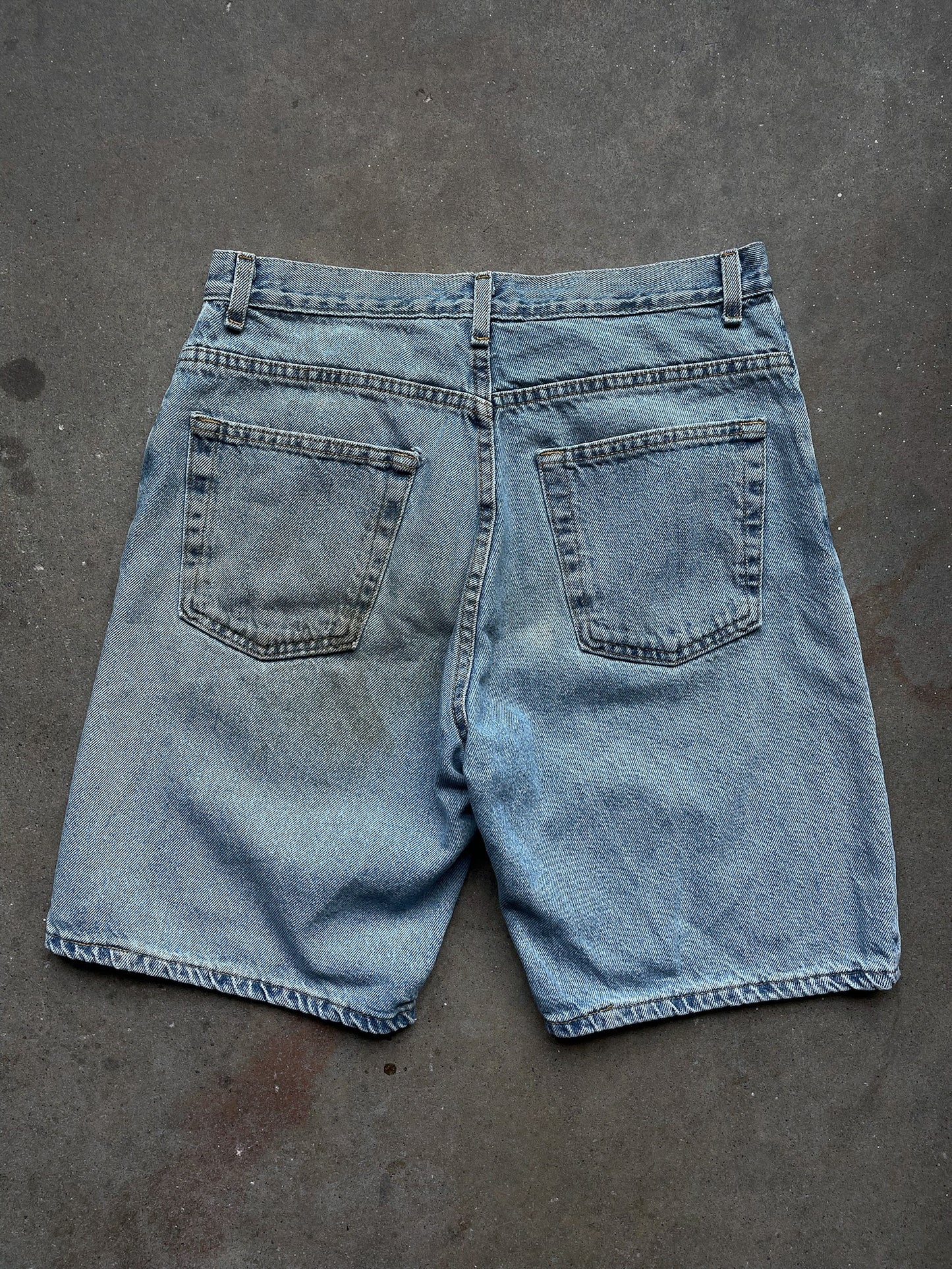 Baggy Mud Washed Denim Shorts—[30]