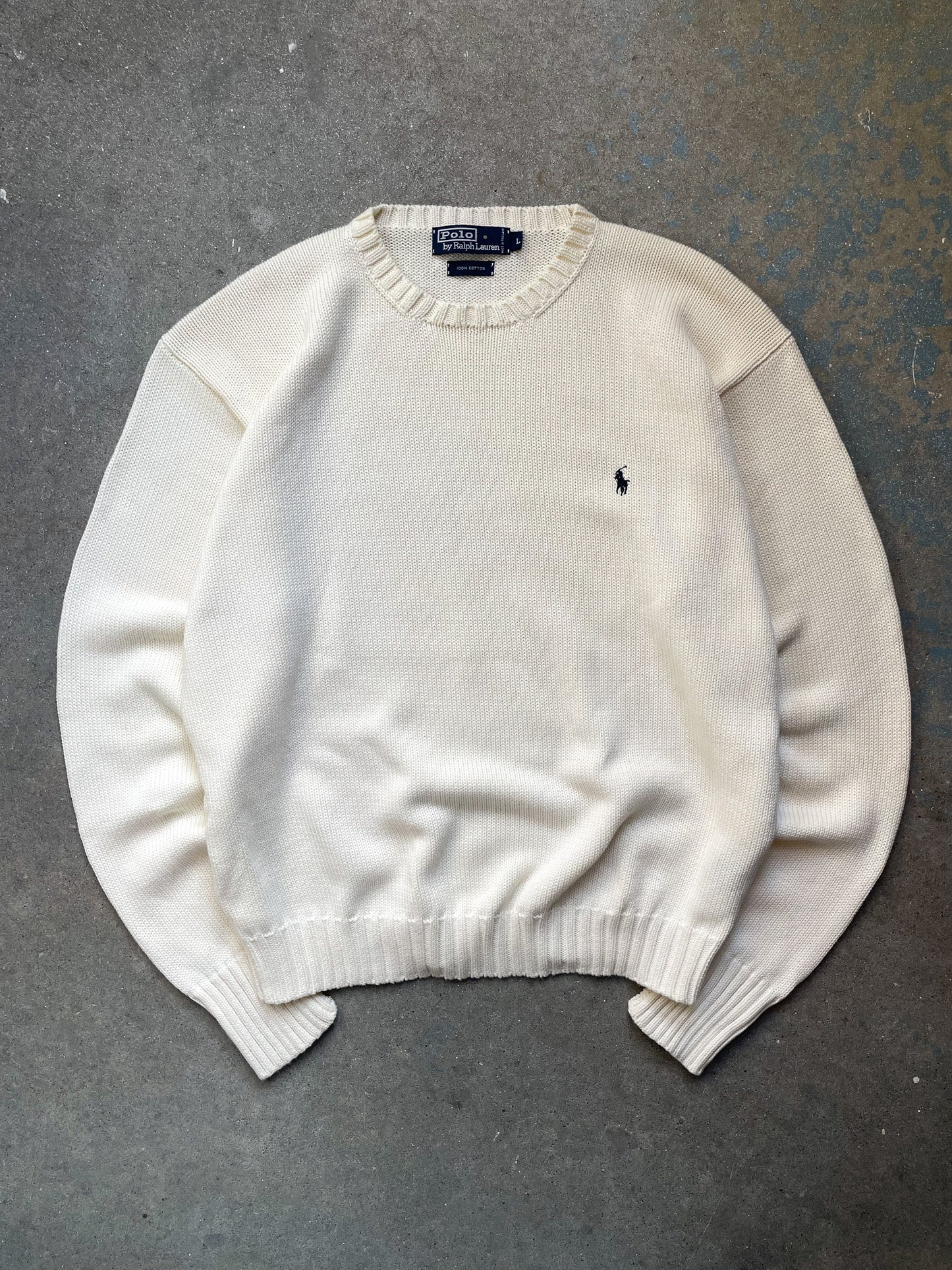 Polo Ralph Lauren Cotton Knit Sweater—[L]