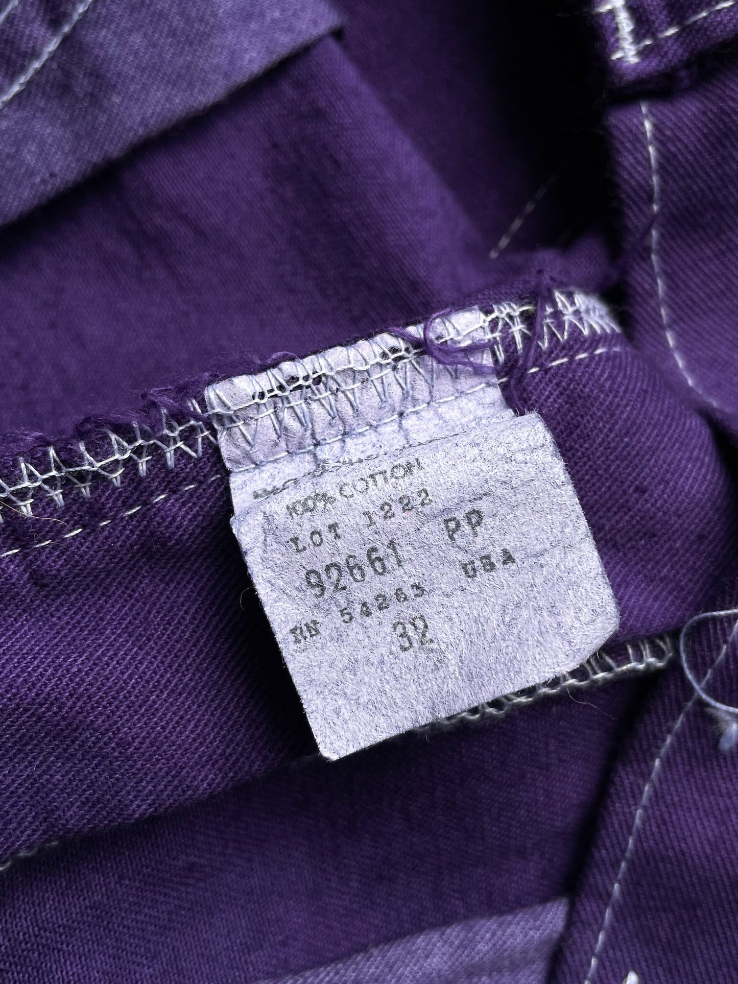 80's Over Dyed Purple Carpenter Shorts—[32]