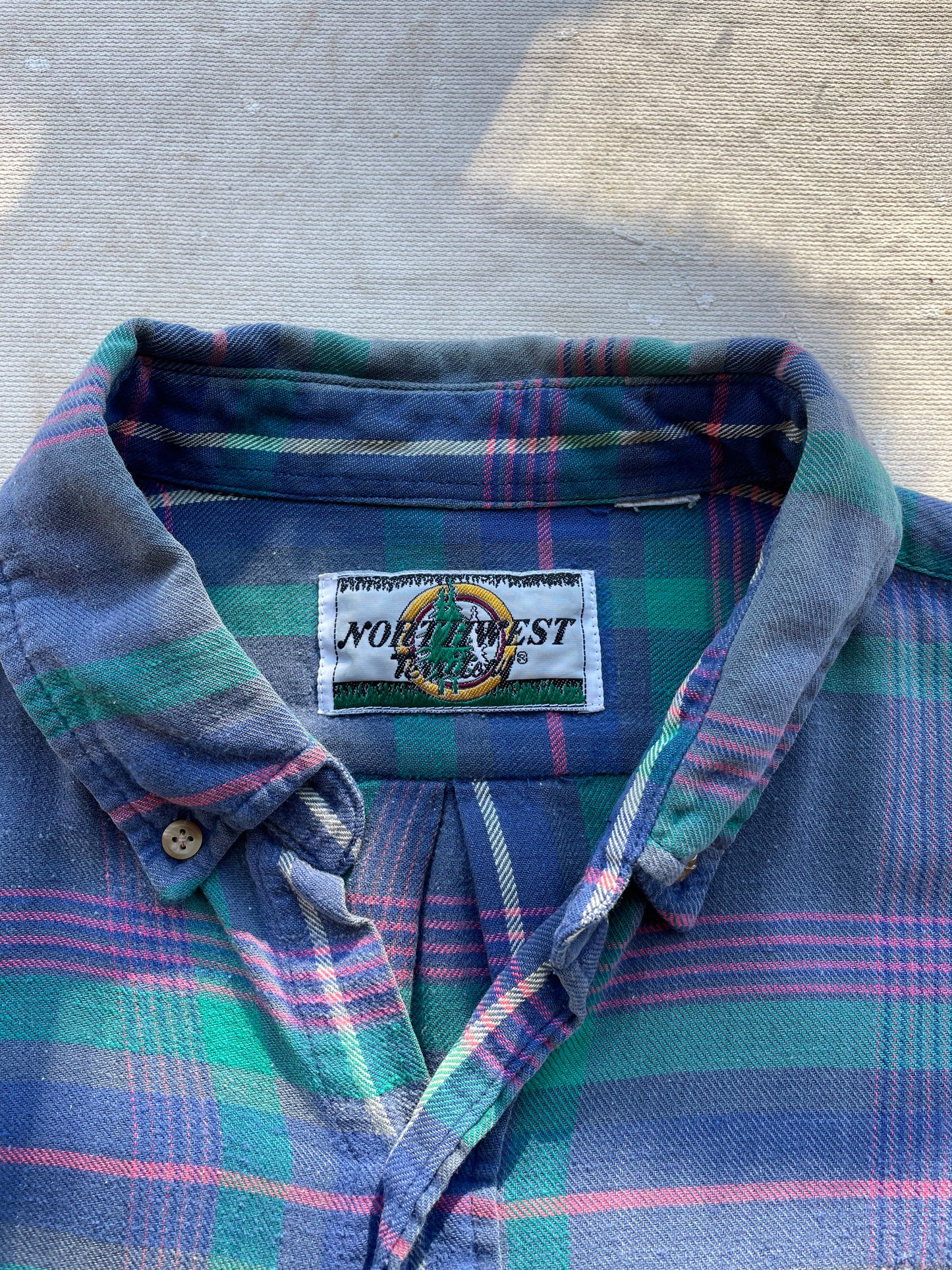 Boxy Flannel Button-Down Shirt—[M]