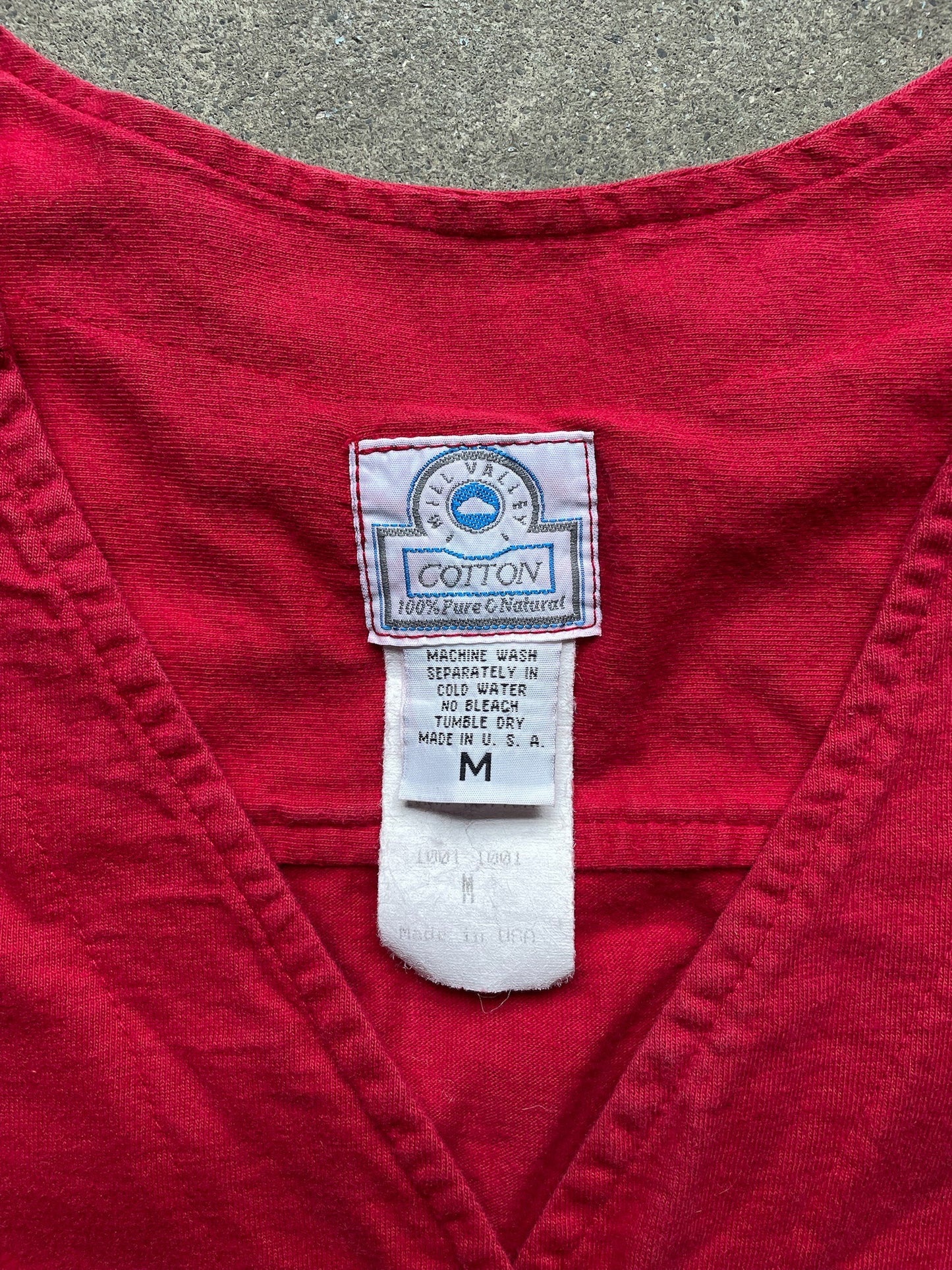 Vintage Red Cotton Studio Vest—[M]