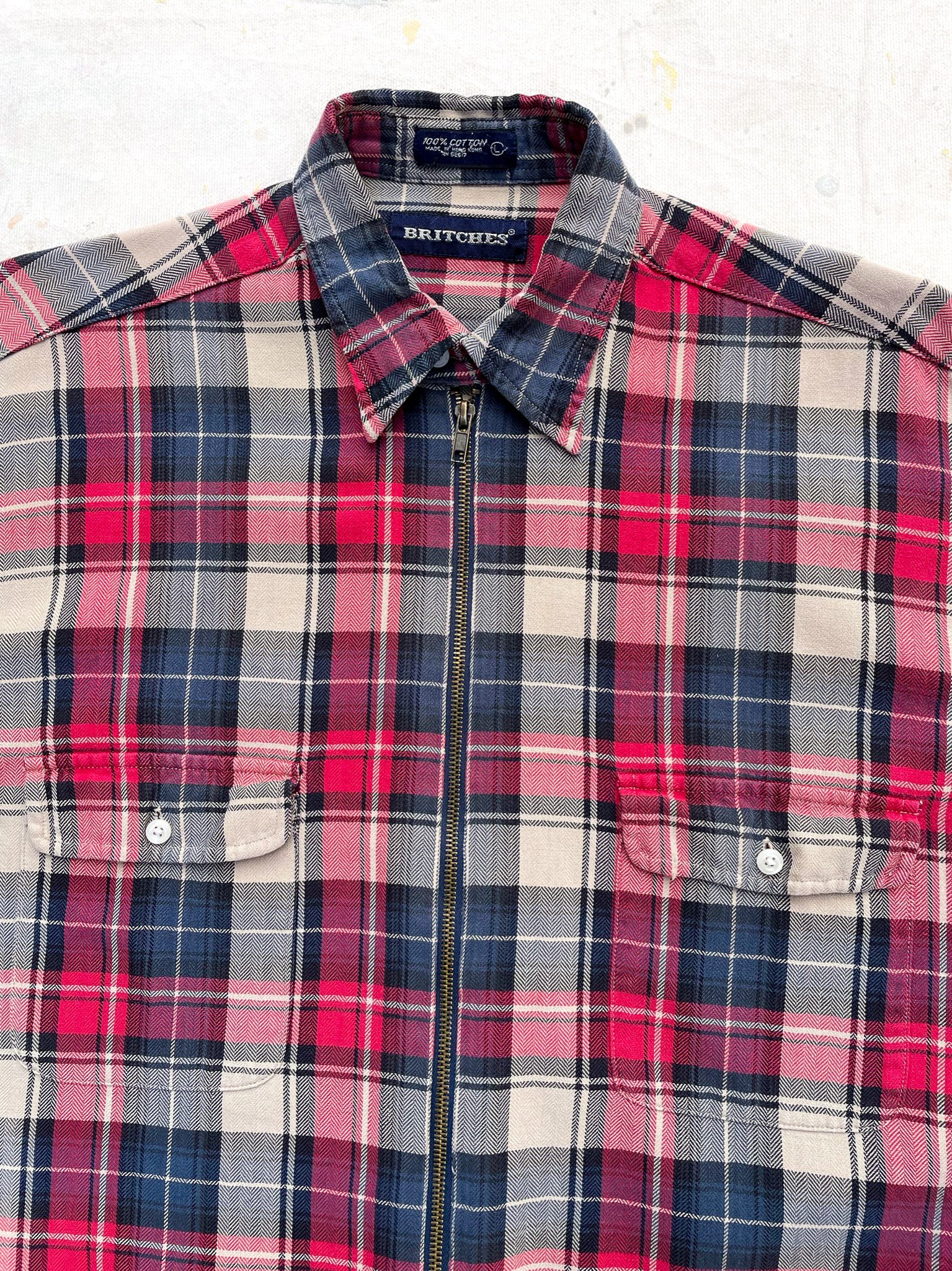 Zip up best sale flannel shirt