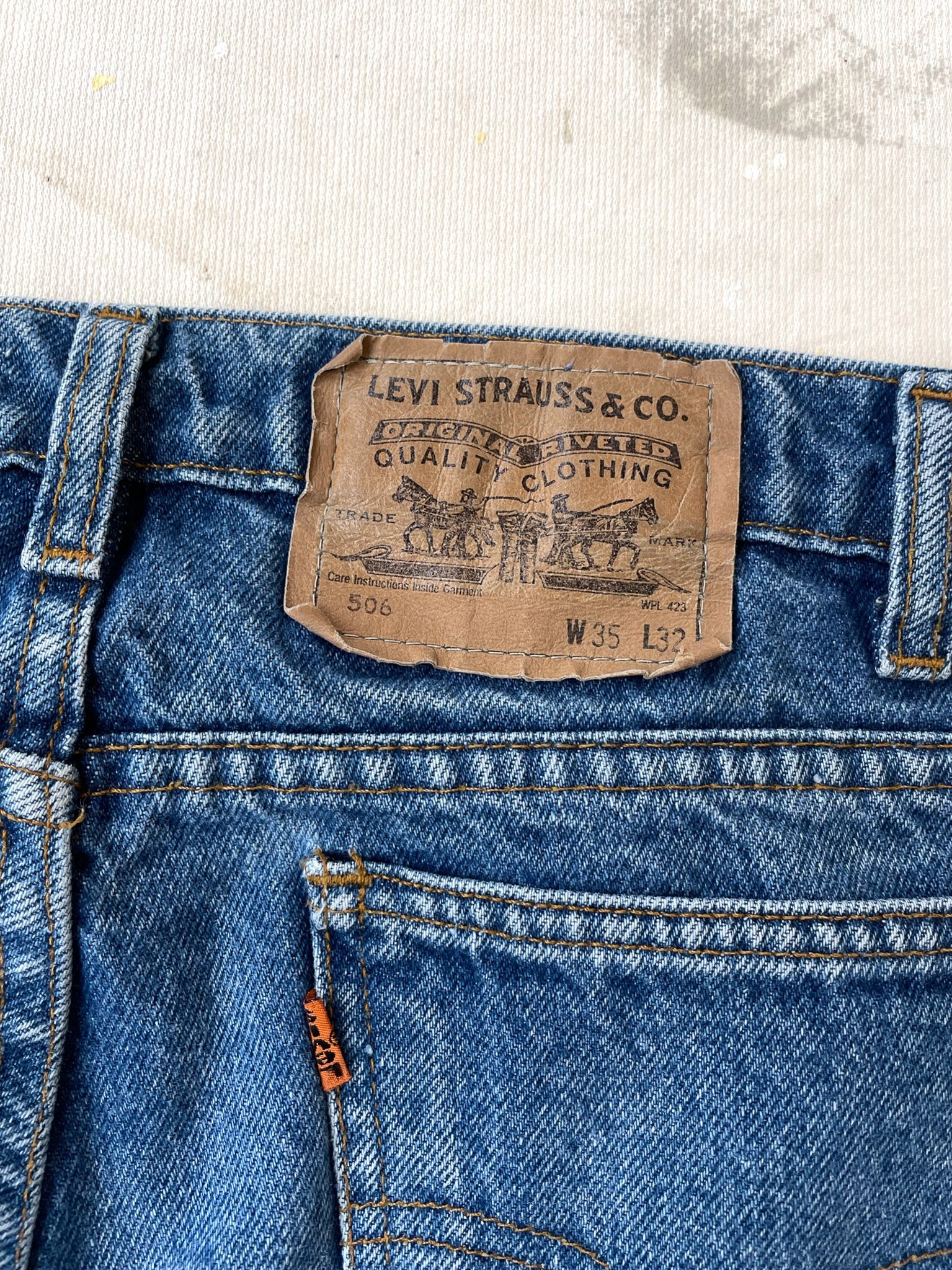 Levi's 506 Orange Tab Jeans—[34x32] – mahshu
