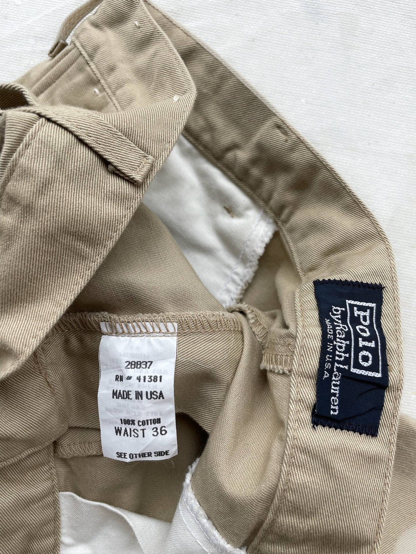 Polo Ralph Lauren Pleated Khaki Shorts—[34]