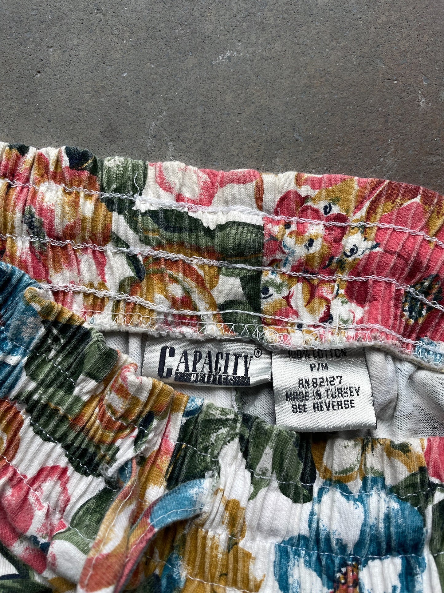 90's Floral Blockprint Shorts—[M]