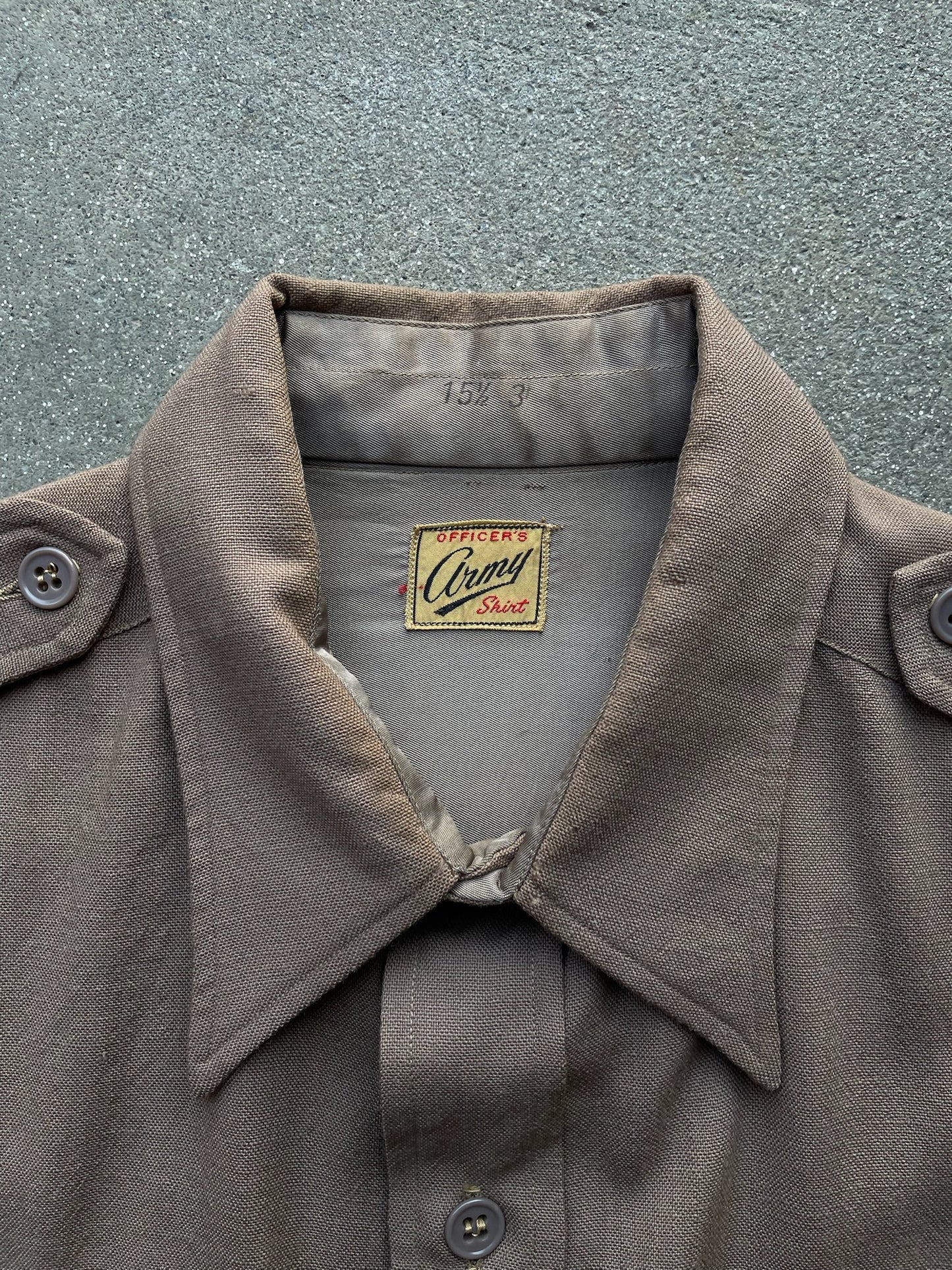 Vintage Army Officer's Gabardine Shirt—[M]