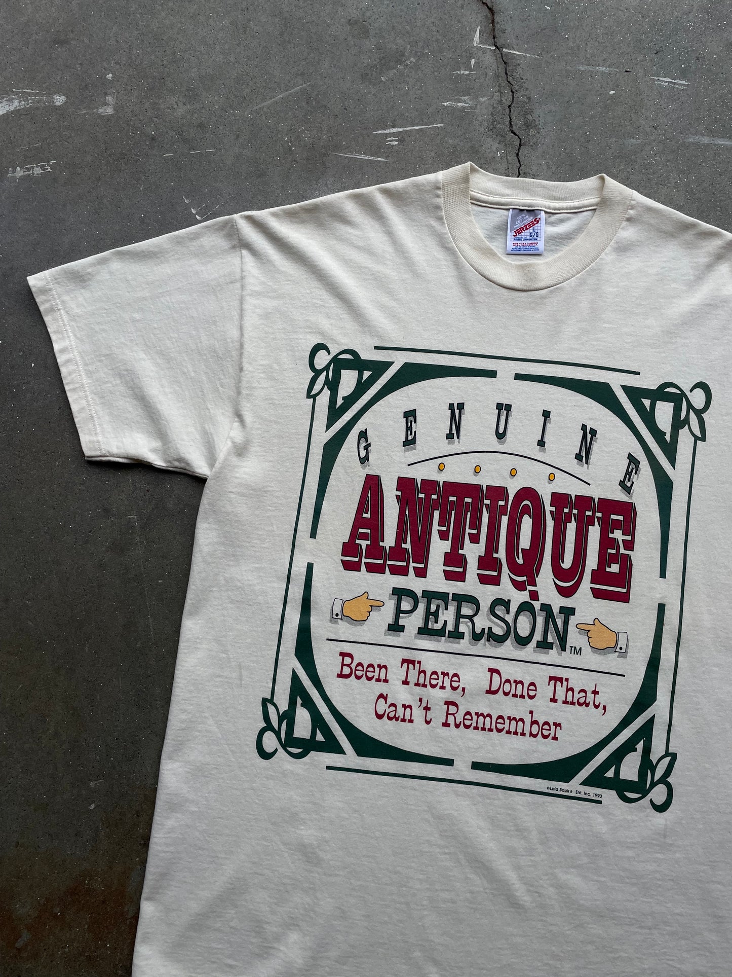 90’s Genuine Antique Person T-Shirt—[L]