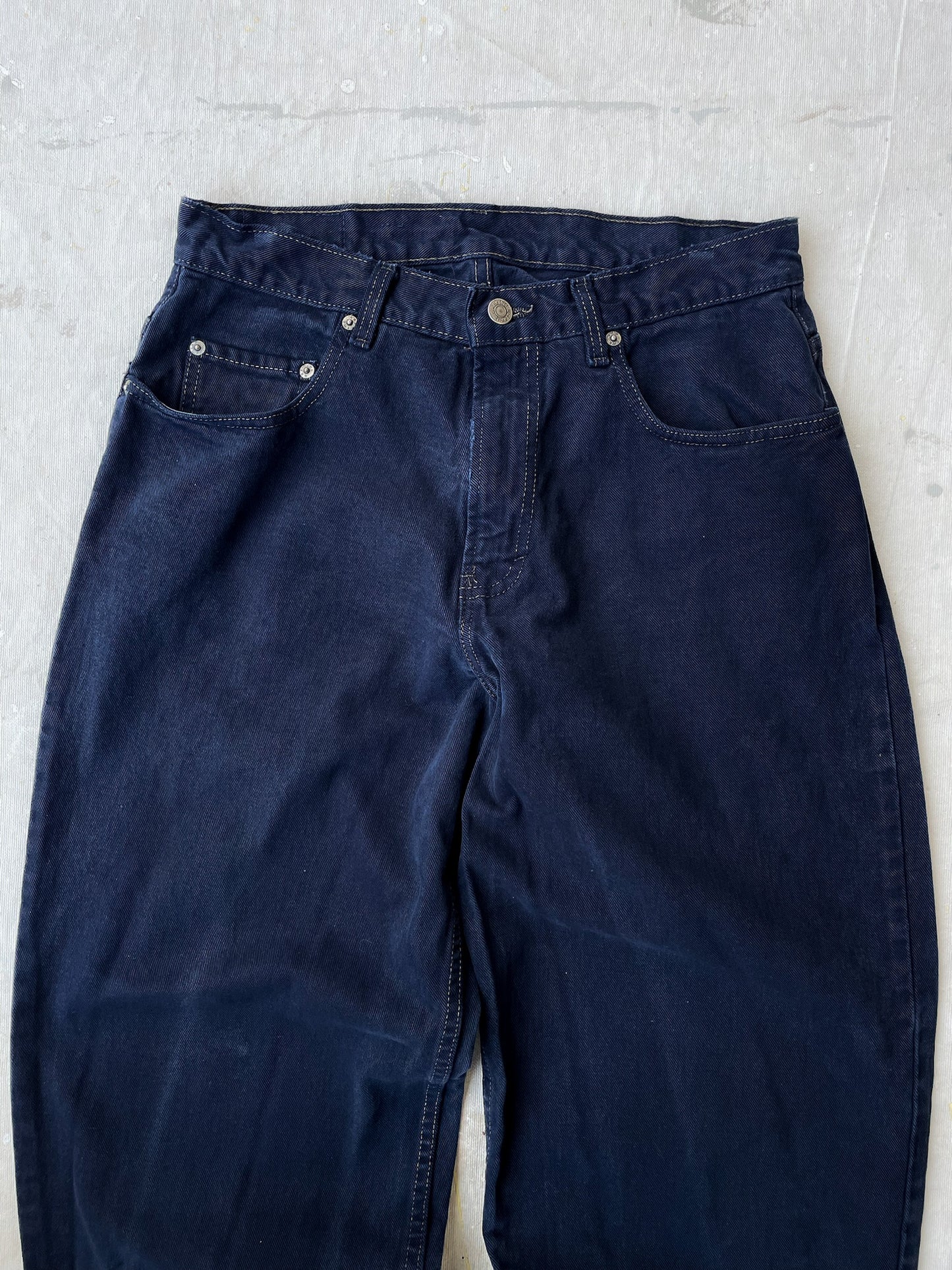 80's GAP Baggy Overdyed Blue Jeans—[31x34]