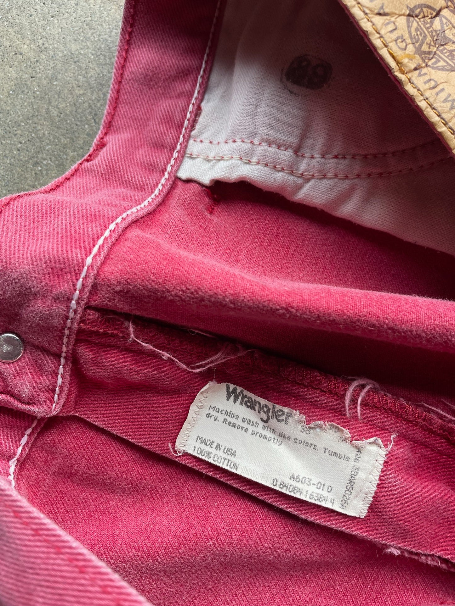 90's Wrangler Pink Denim Shorts—[36]