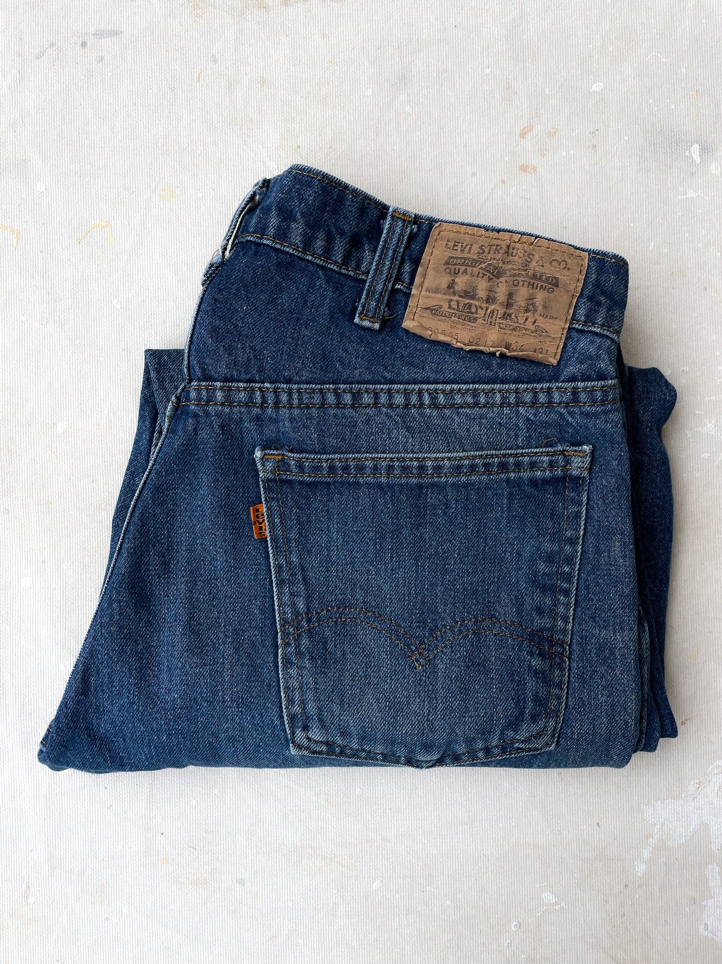 80's Levi's 505 Orange Tab Jeans—[33x28]