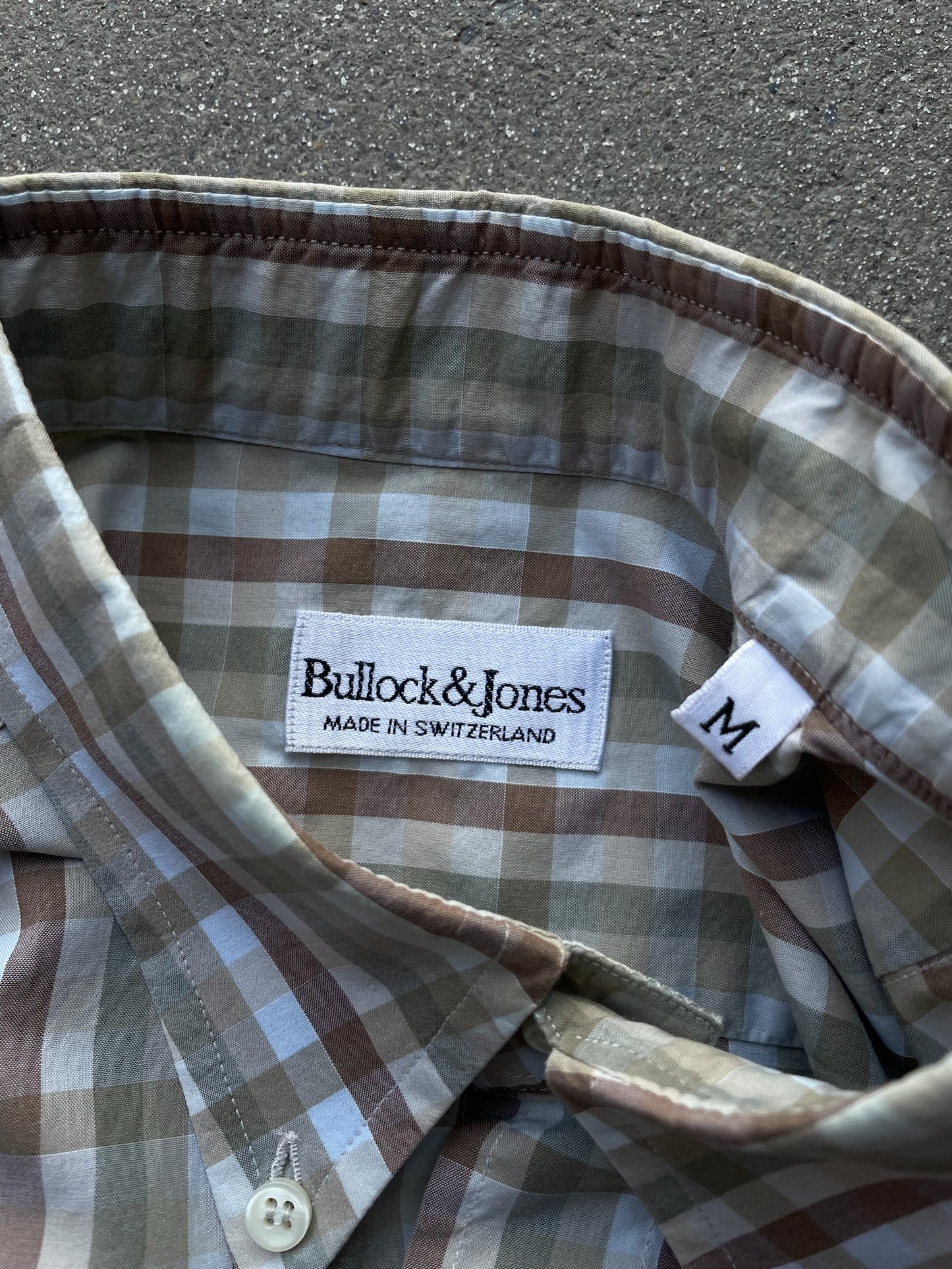 Bullock & Jones Button-Down Plaid Shirt—[M]