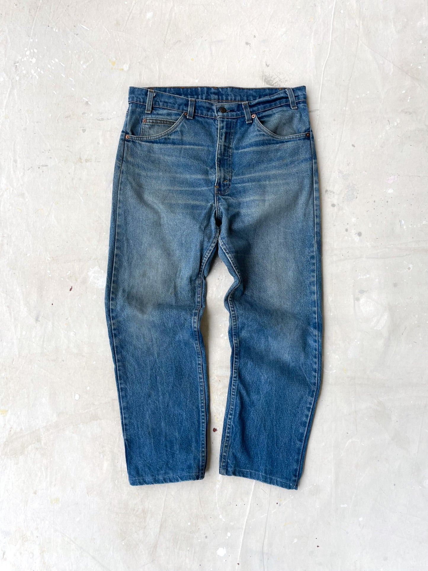 Levi's 505 Orange Tab Jeans—[34X27]