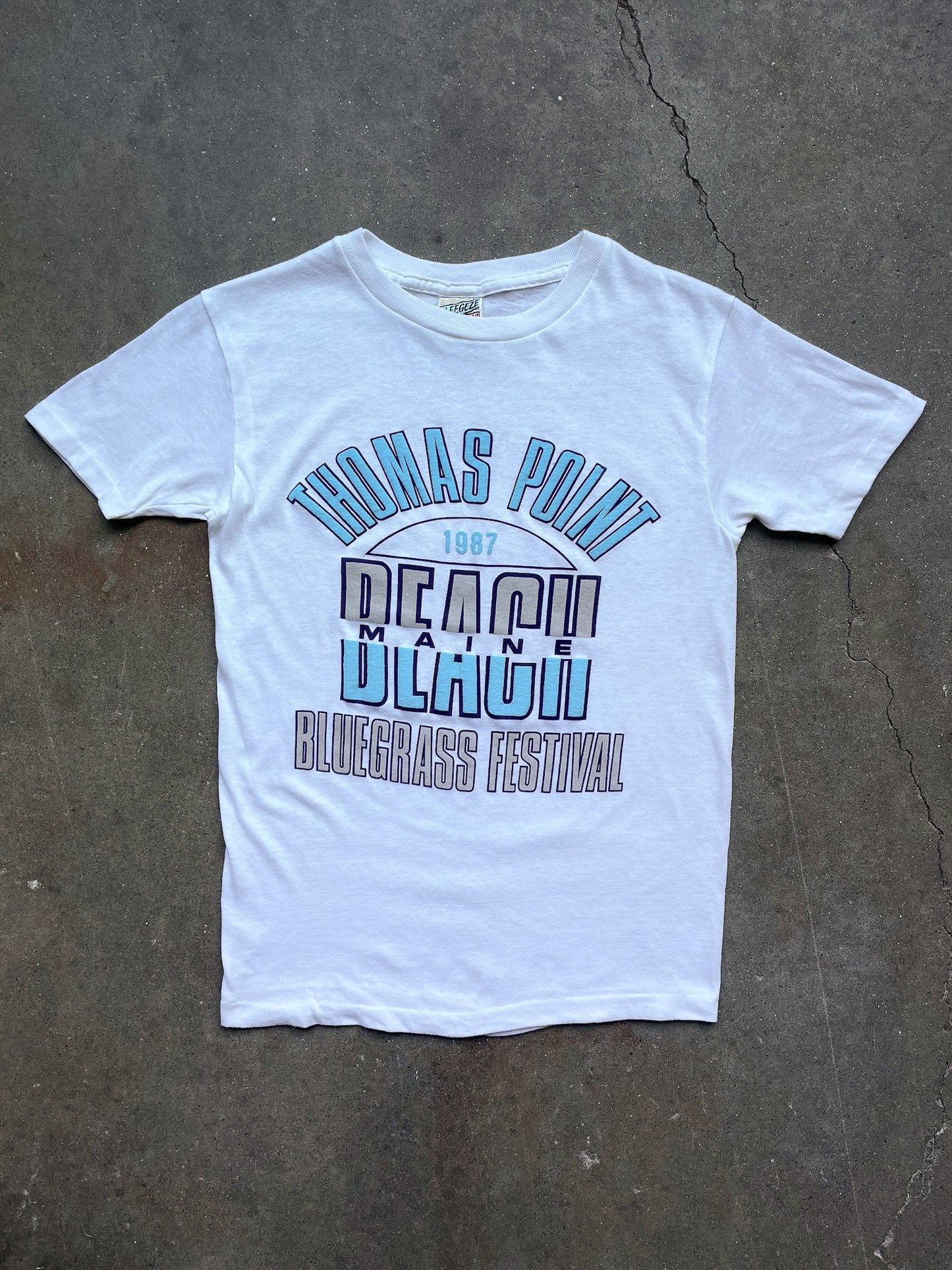 80's Thomas Point Beach Maine Puff Paint T-Shirt—[S]