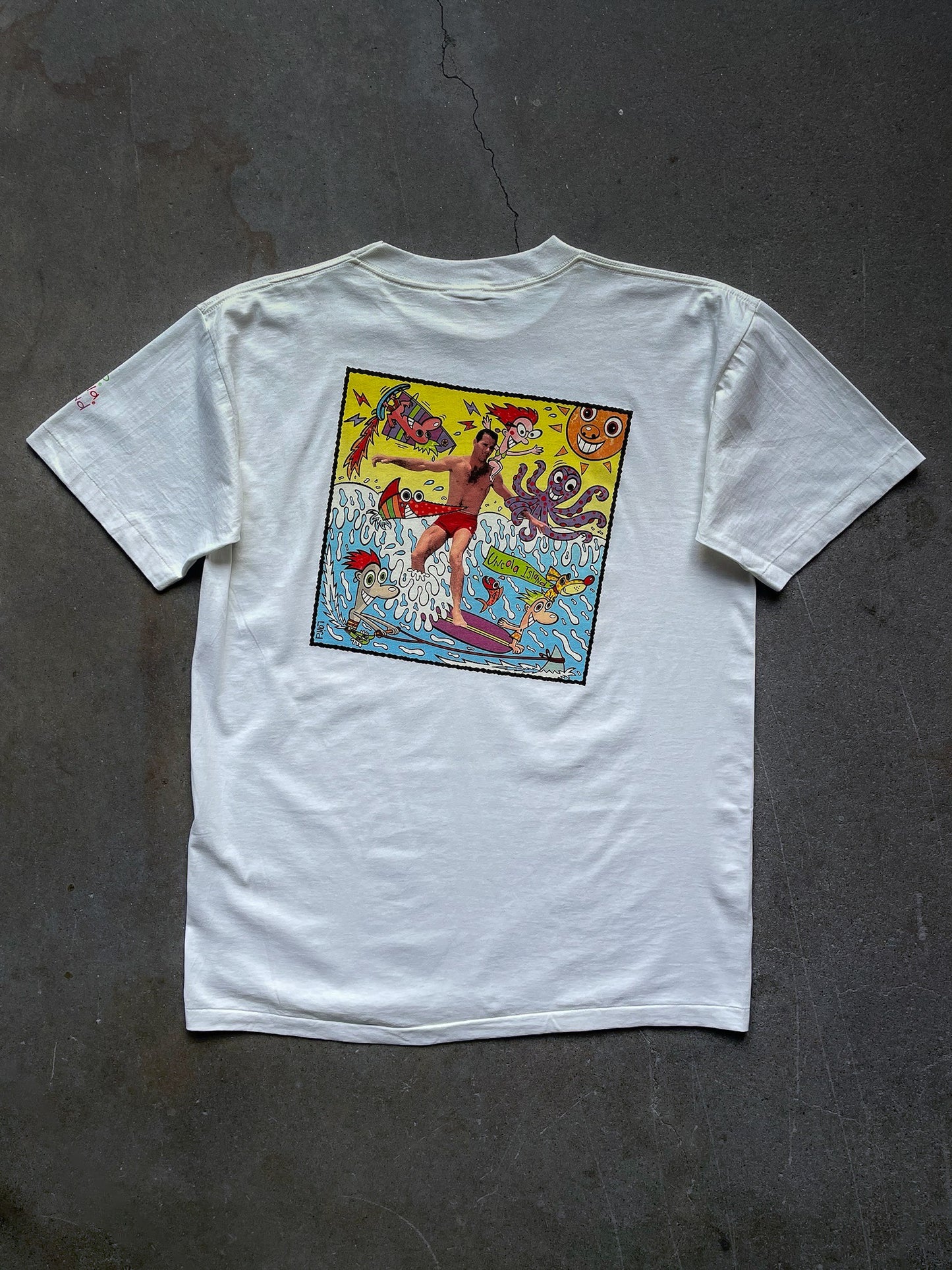 90's Uncola Island Surfing T-Shirt—[XL]