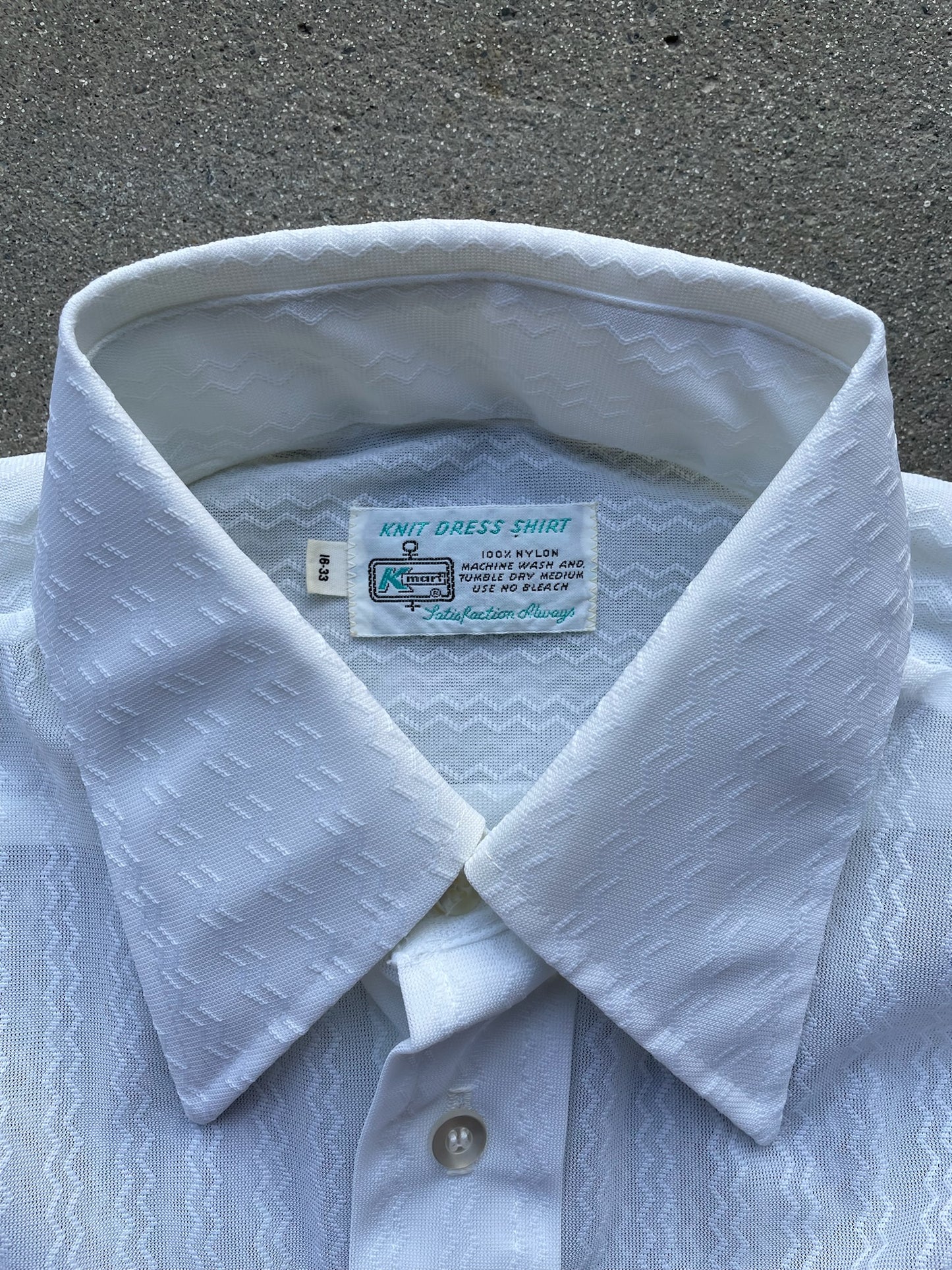 Vintage K-Mart Sheer Knit Dress Shirt—[M/L]