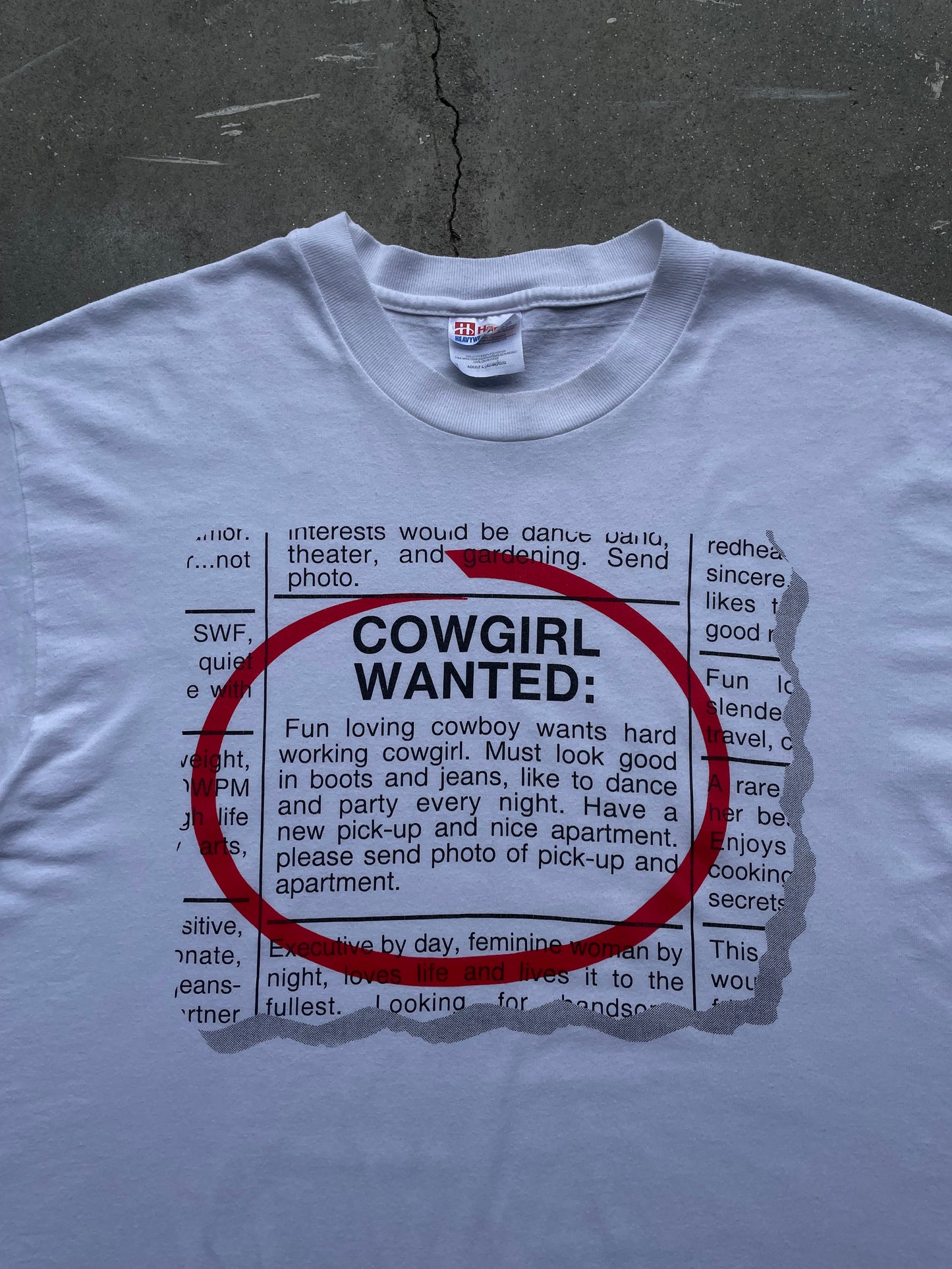 90’s Cowgirl Wanted T-Shirt—[L]