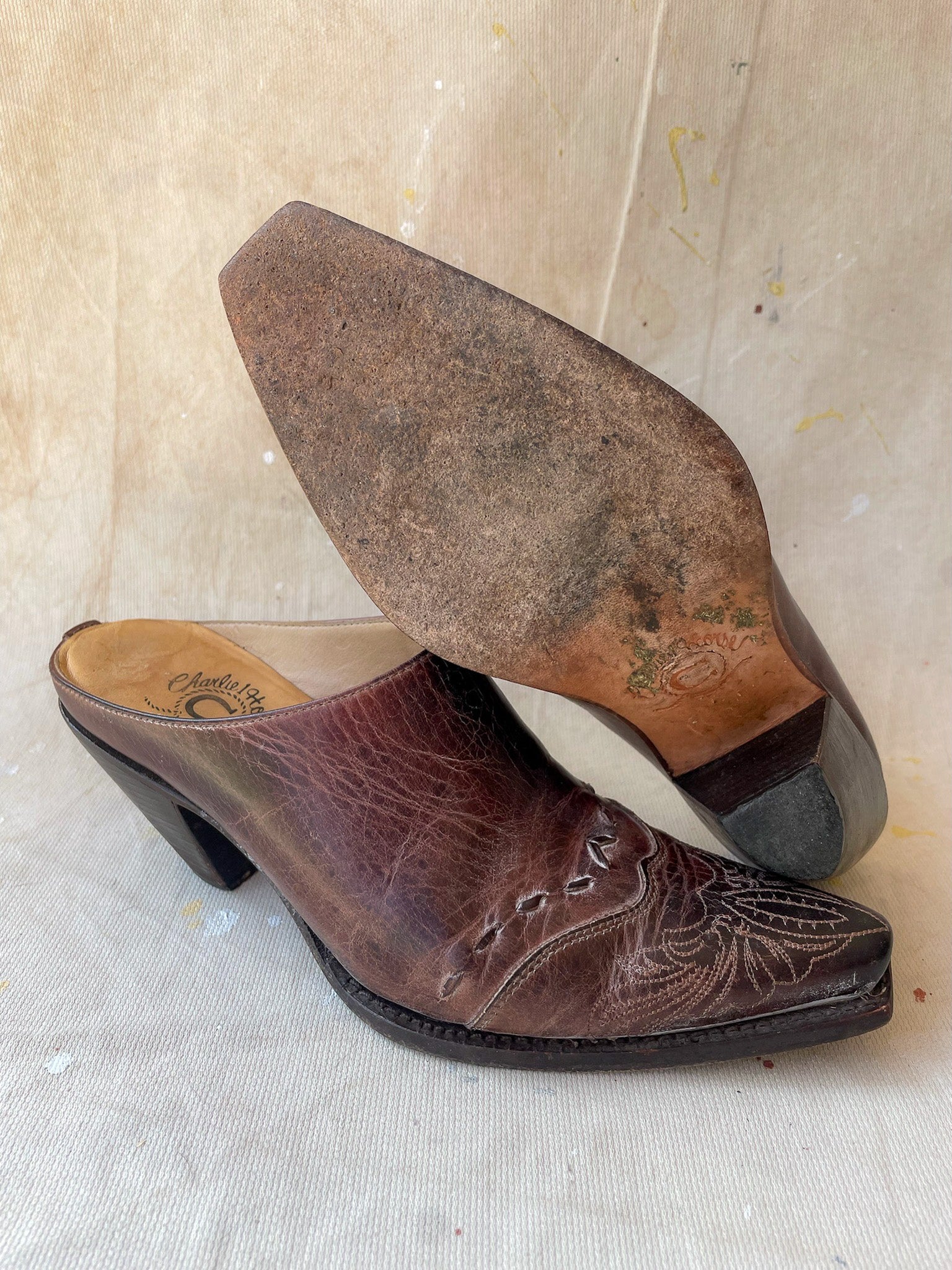 Lucchese mules on sale