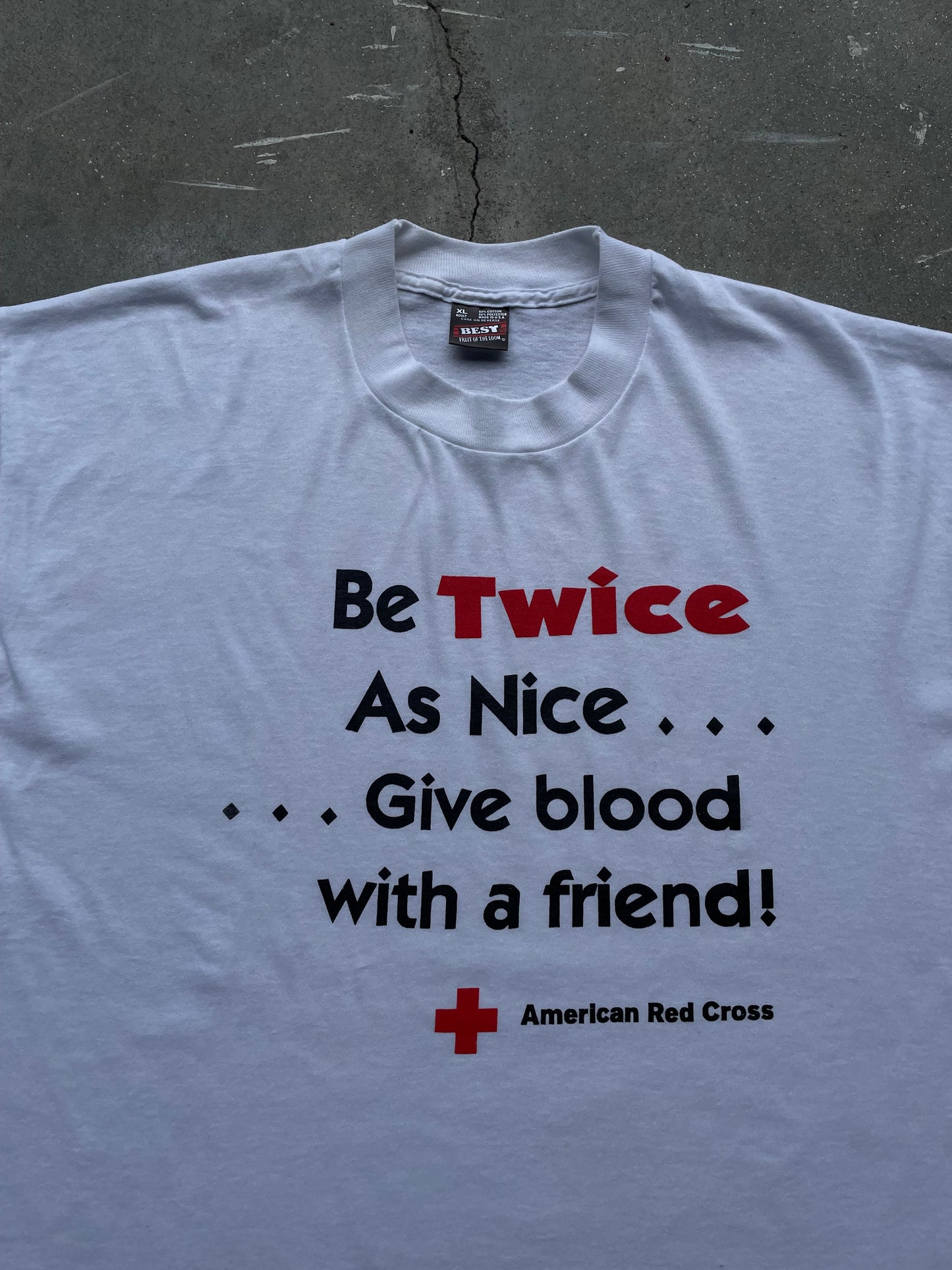 90’s American Cross Blood Drive T-Shirt—[XL]