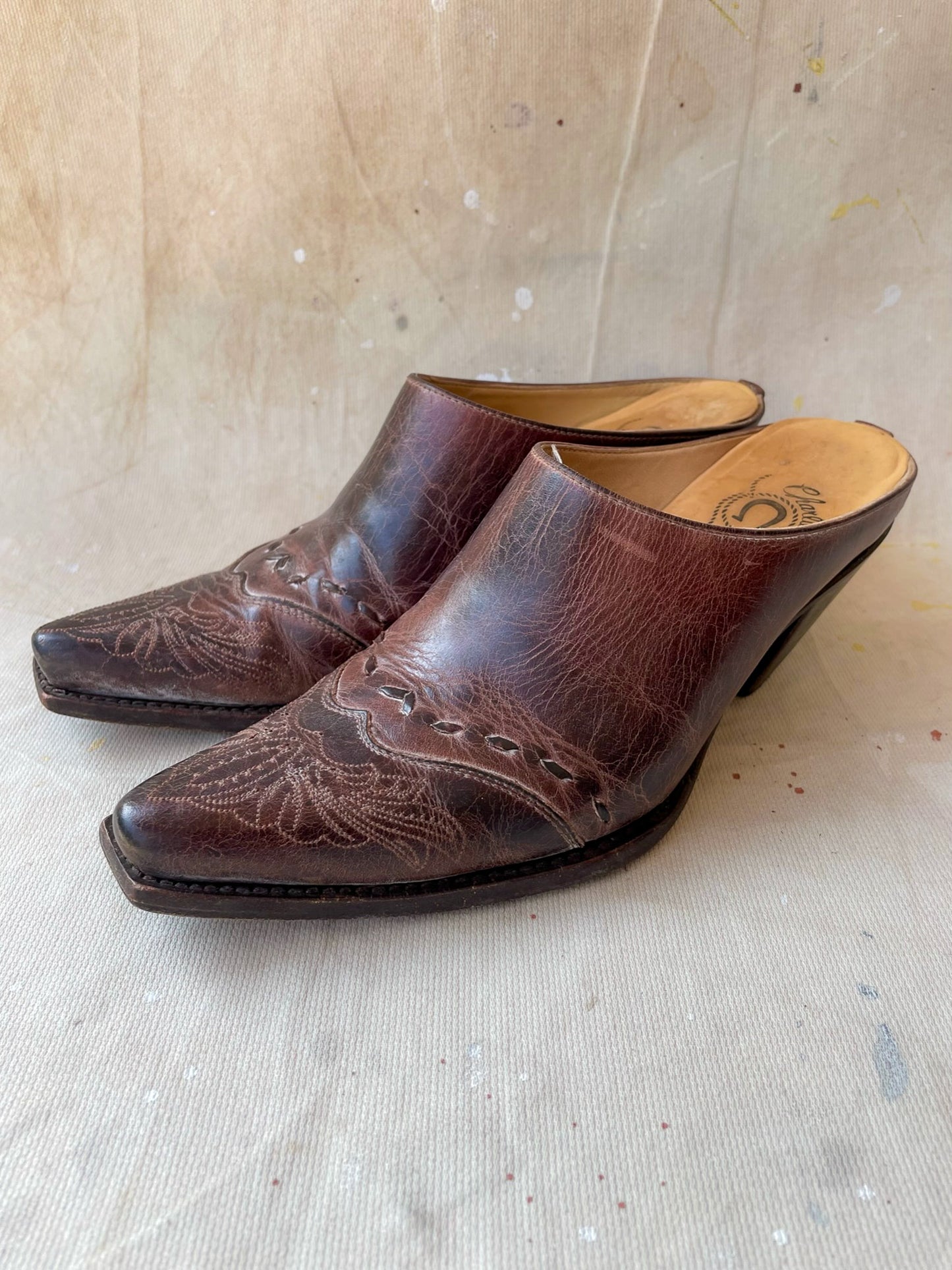 Lucchese Leather Mule —[6.5]