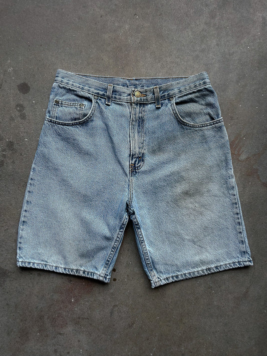 Baggy Mud Washed Denim Shorts—[30]