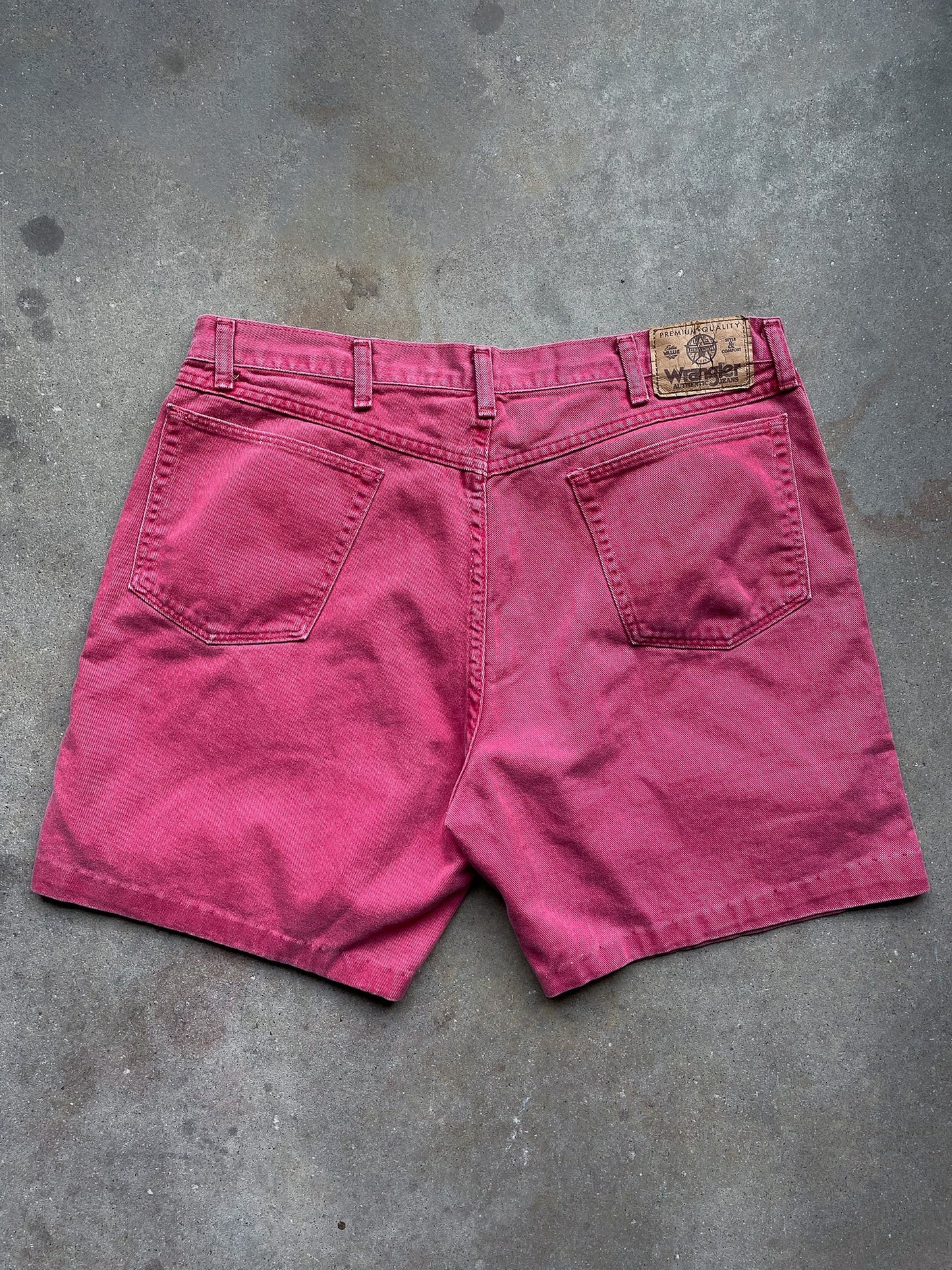 90's Wrangler Pink Denim Shorts—[36]