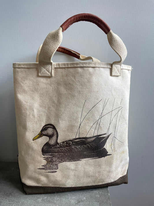 LL Bean Duck Print Tote Bag