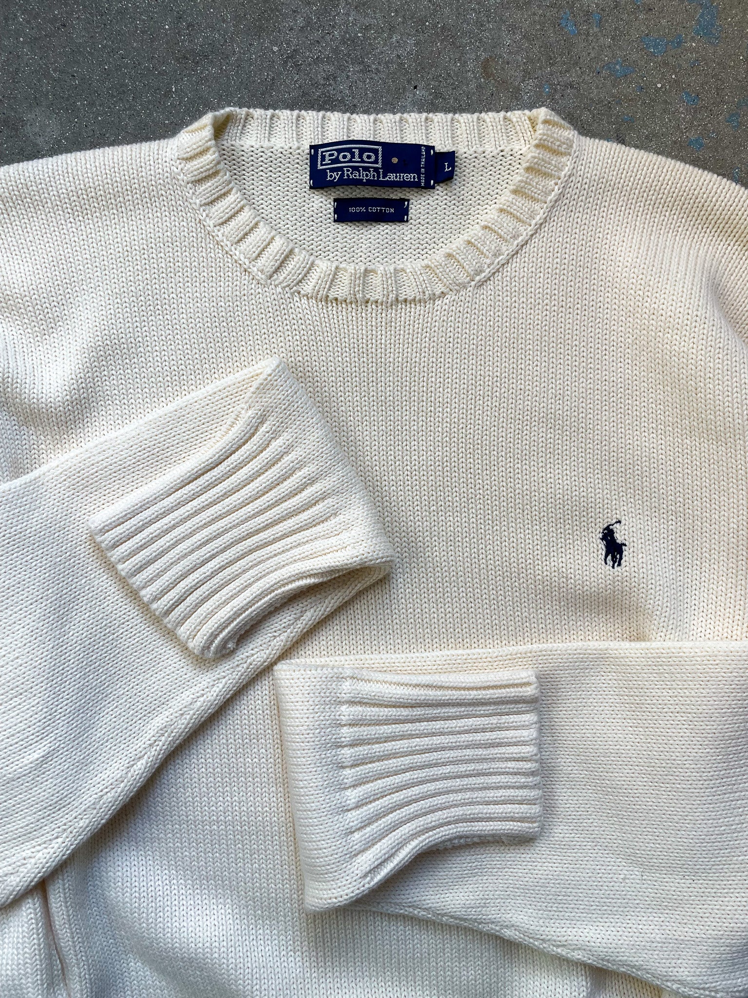 トップス 90s Polo Ralph Lauren Cotton Knit Sweat Vintage 90's Polo by Ralph Lauren Sweater M 100% Cotton Knit