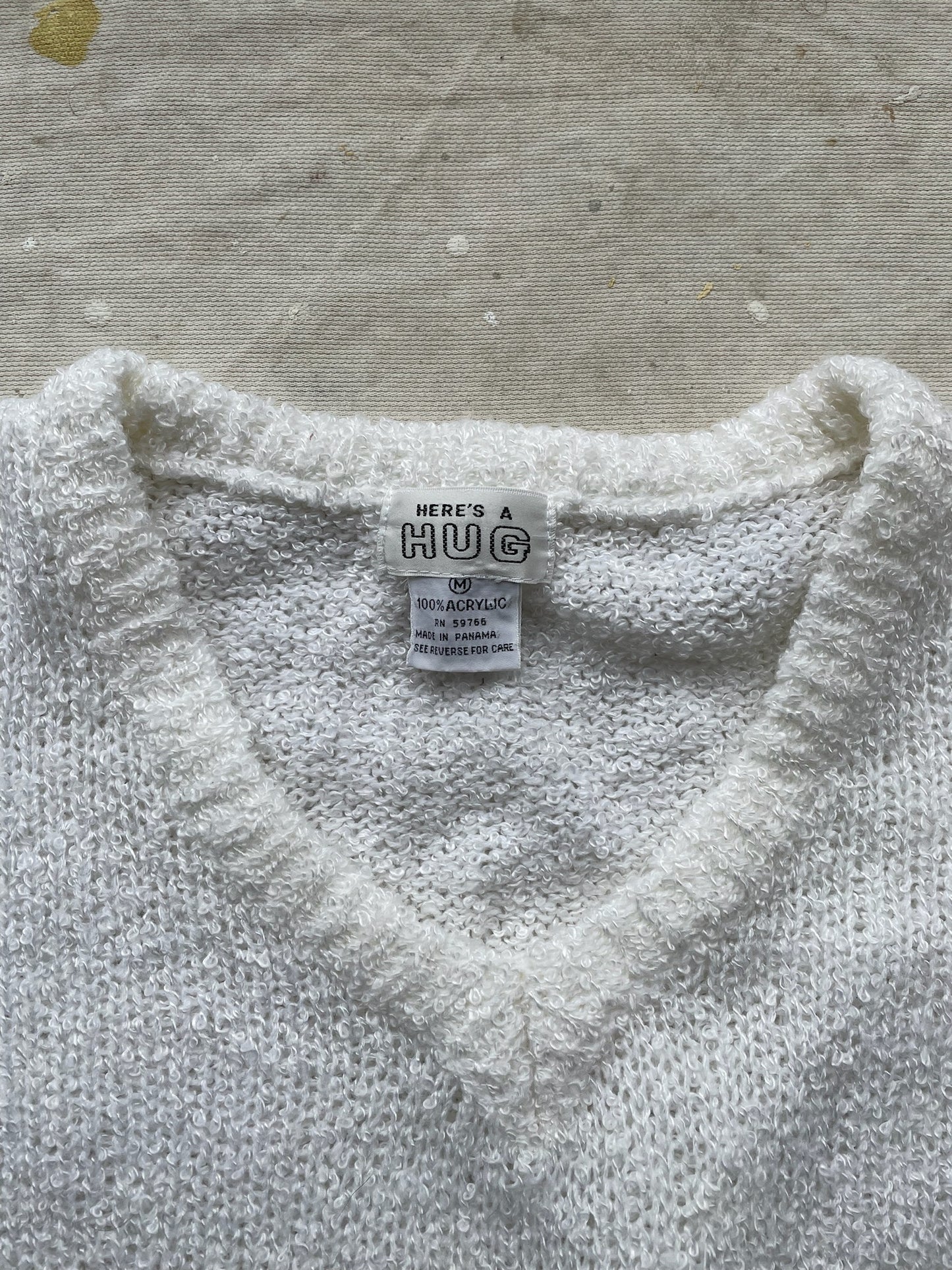 80's Here's a Hug V-Neck Sweater—[S/M]