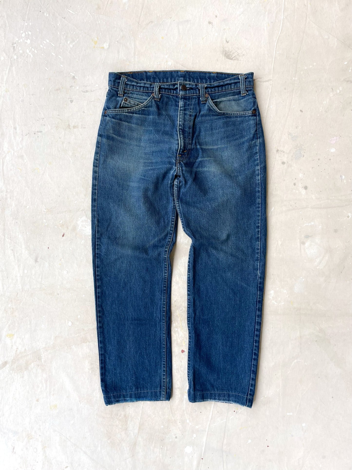 Levi's 505 Orange Tab Jeans—[32x28]