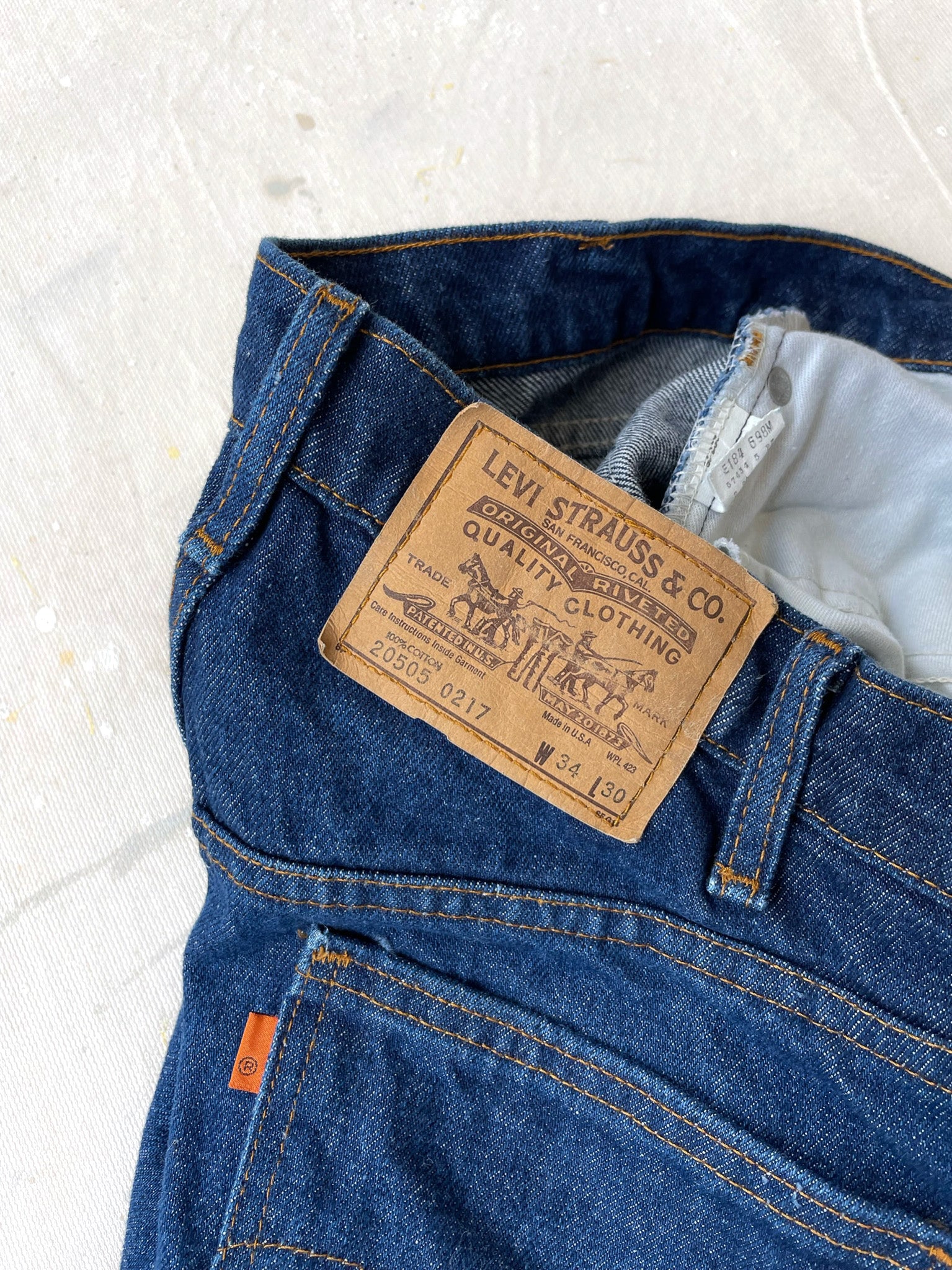 Orange levi's jeans hotsell