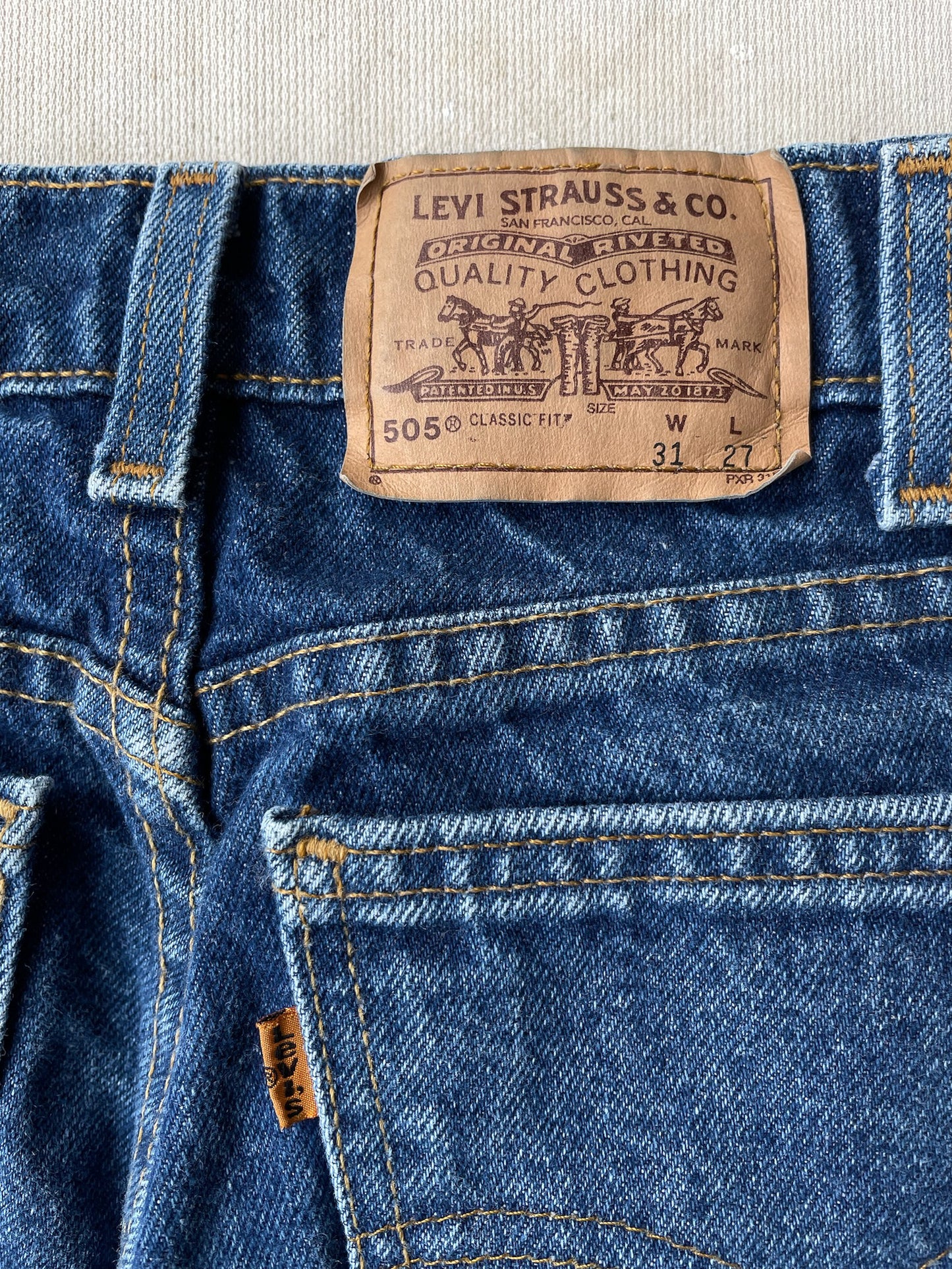 90's Levi's 505 Orange Tab Jeans—[29x27]