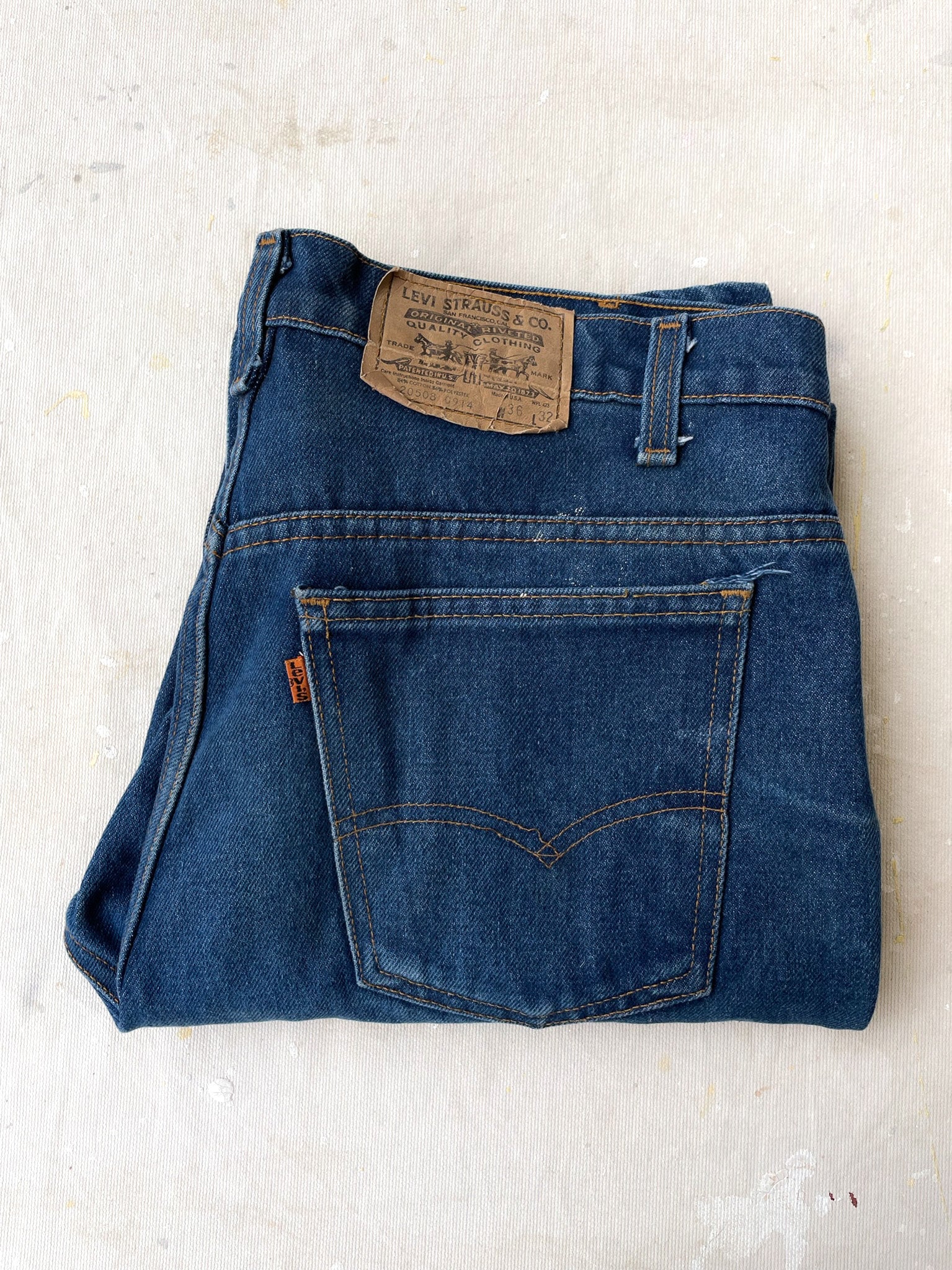 Levi Strauss Label On 508 Jeans 70's Levi's 508 Orange Tab Jeans
