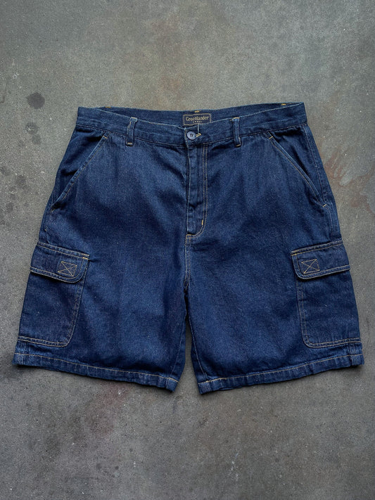 Denim Cargo Shorts—[32]