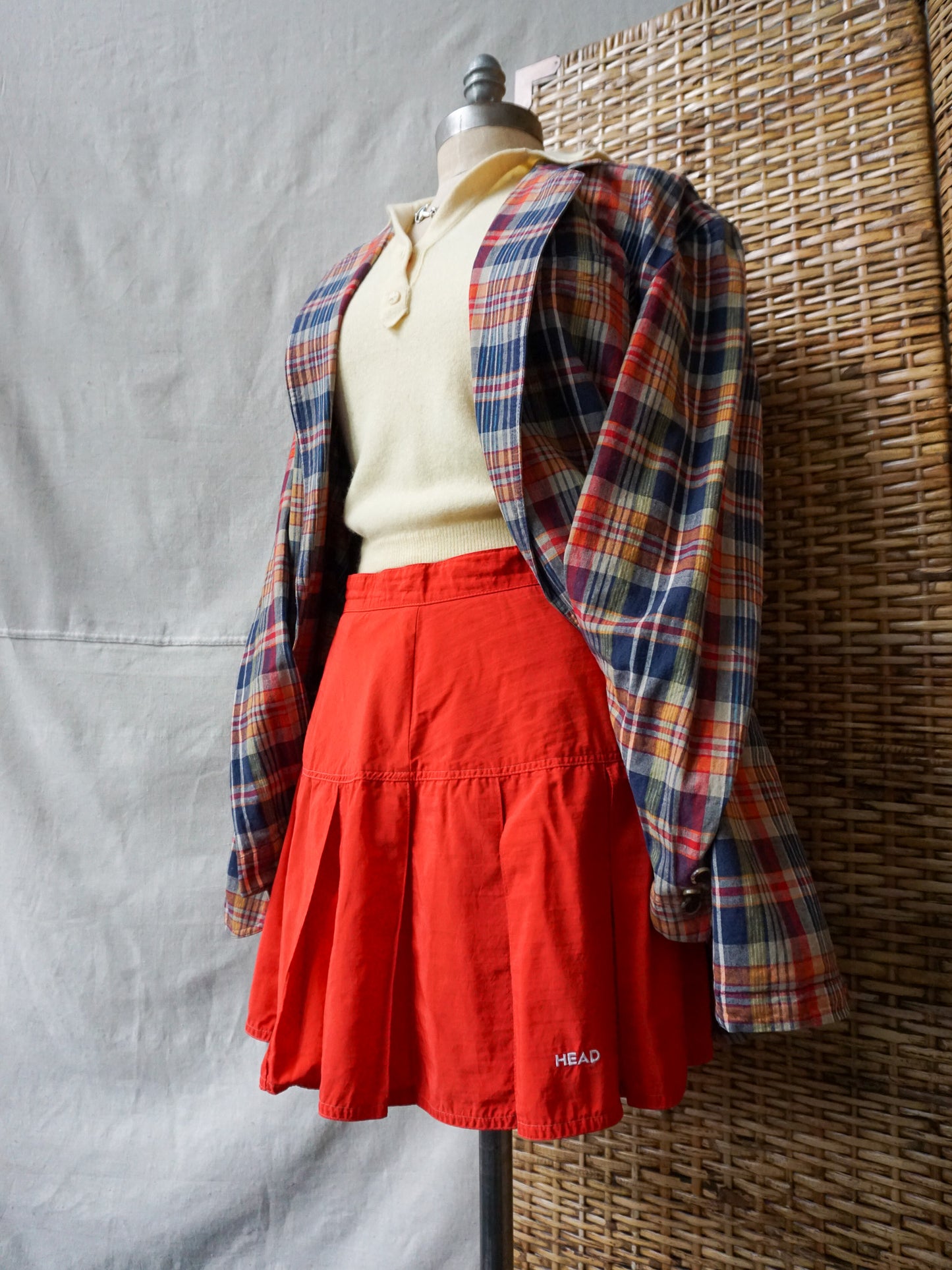 Madras Plaid Linen Blazer—[L]