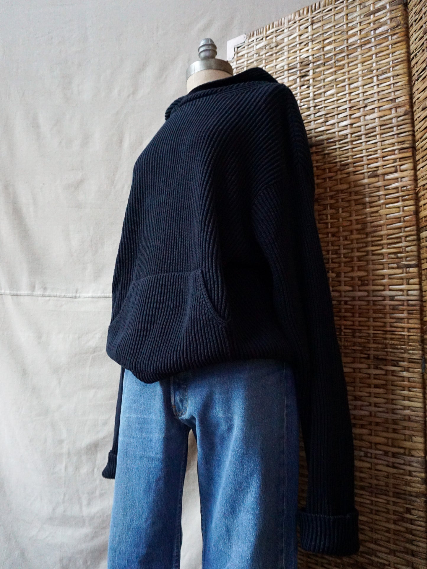 Polo RL Rib Knit Hoodie—[XL]