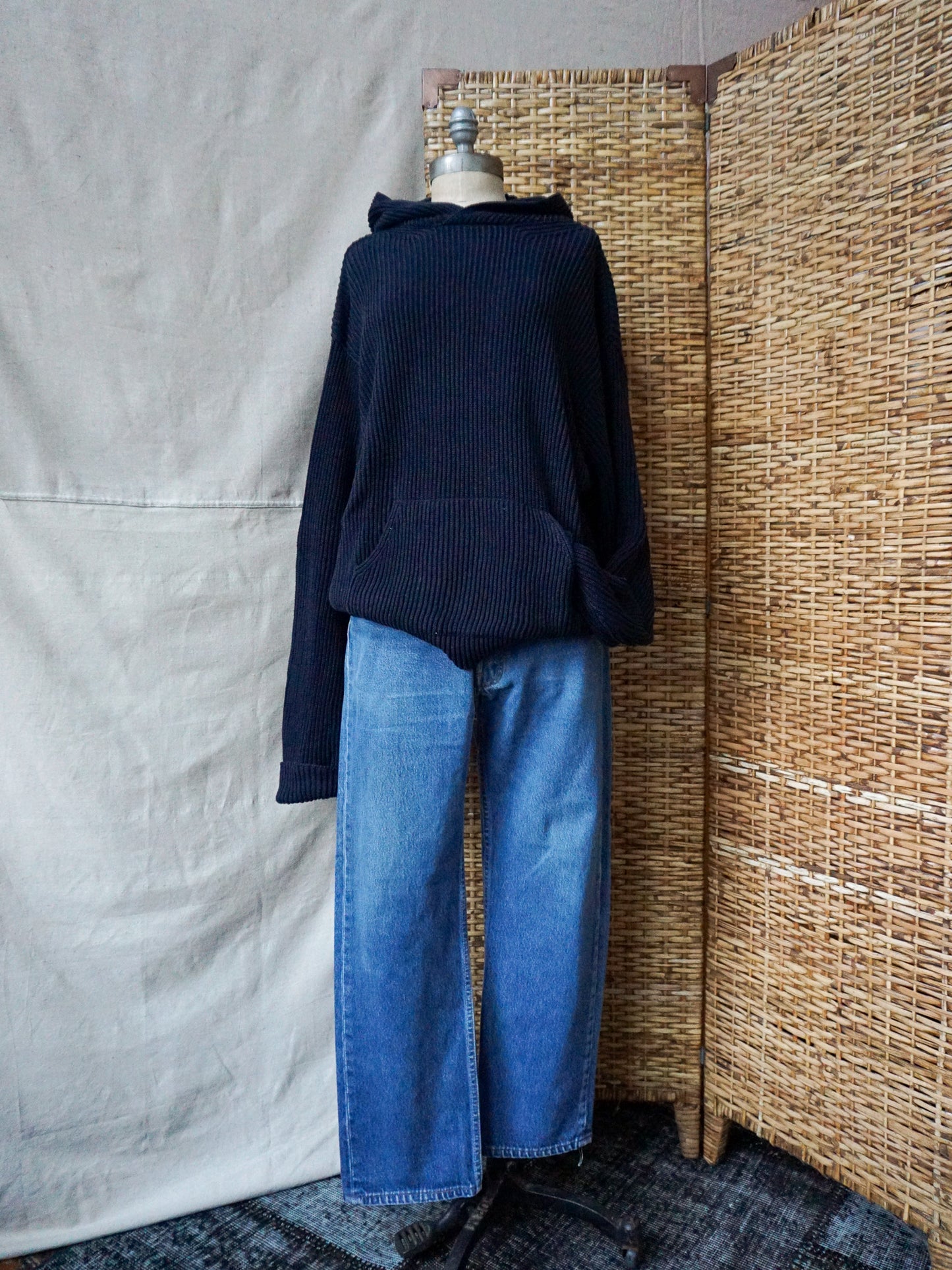 Polo RL Rib Knit Hoodie—[XL]