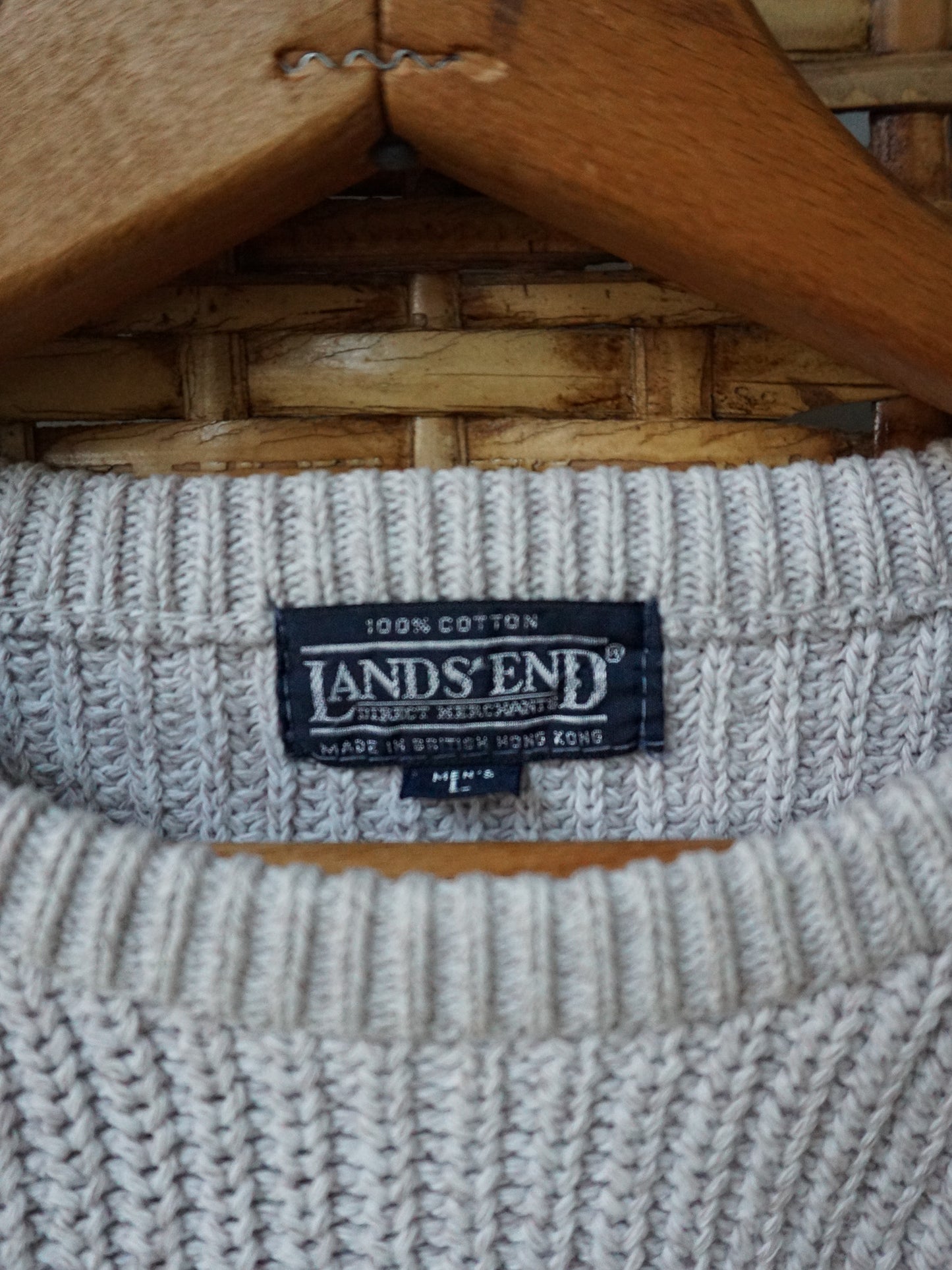 1980's Lands' End Cotton Knit—[L]