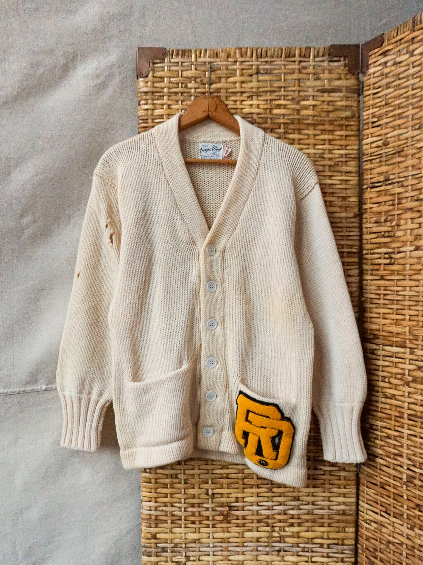 Bradford MFG Varsity Shaker Cardigan—[S/M]