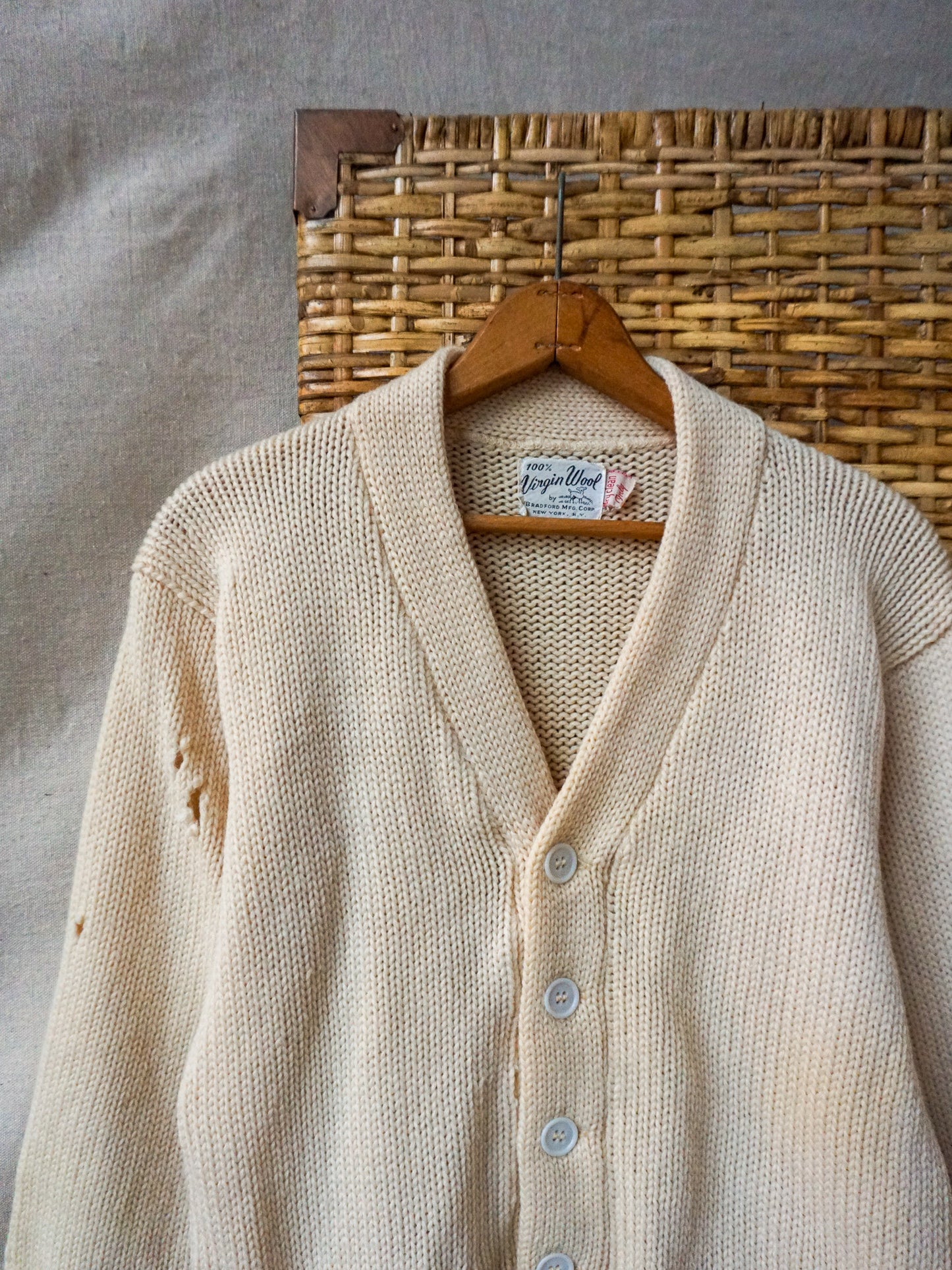 Bradford MFG Varsity Shaker Cardigan—[S/M]
