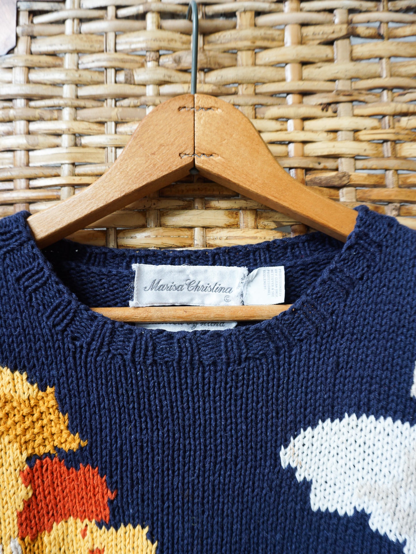 Handknit Fox Hunt Sweater—[M]