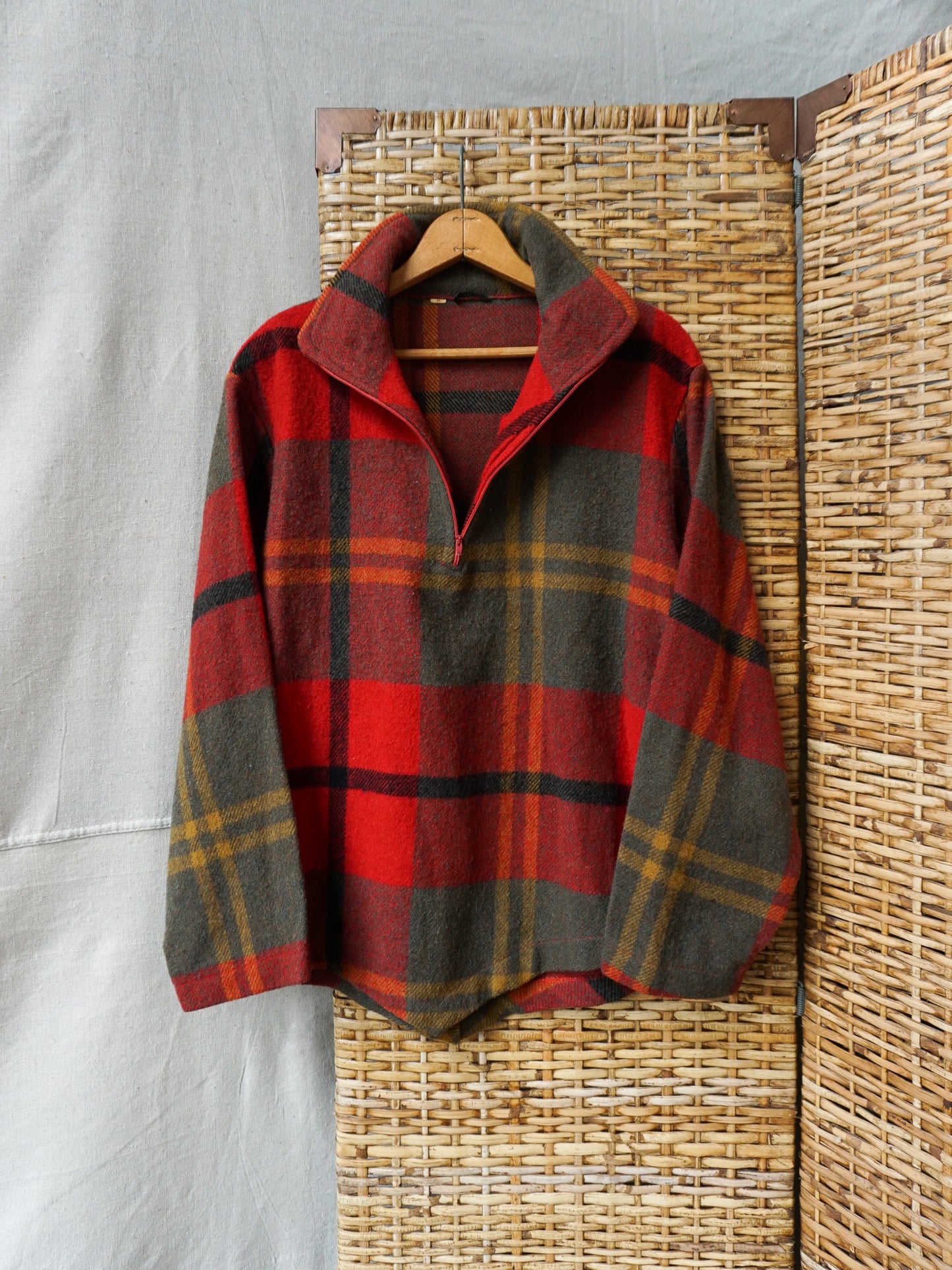 1950's Wool Plaid Pullover—[L]
