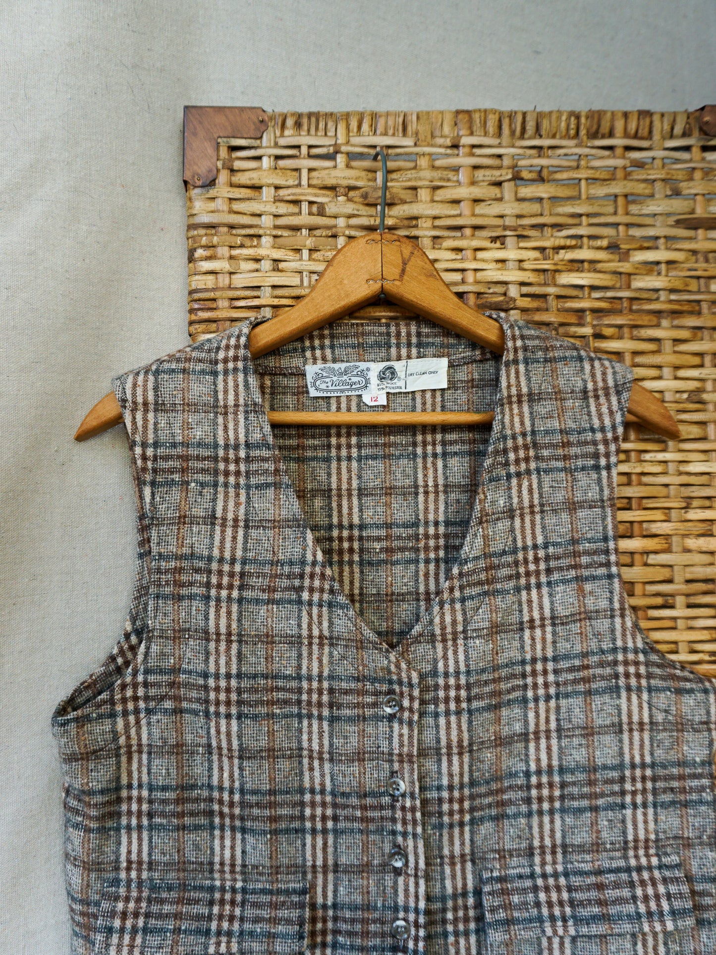 The Villager Plaid Vest—[S/M]