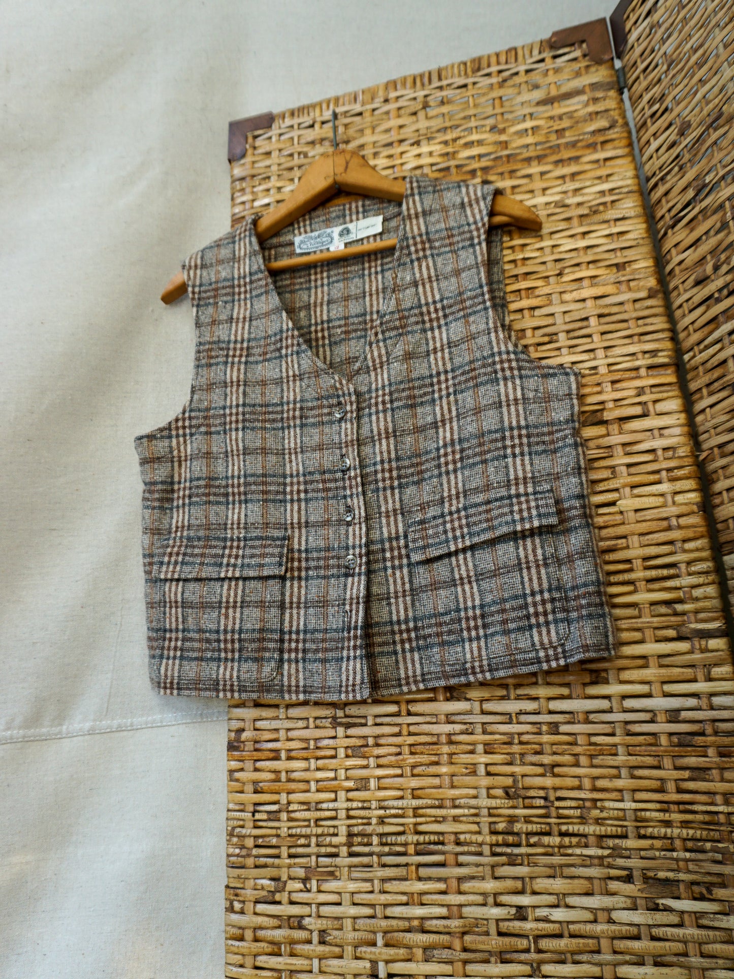 The Villager Plaid Vest—[S/M]